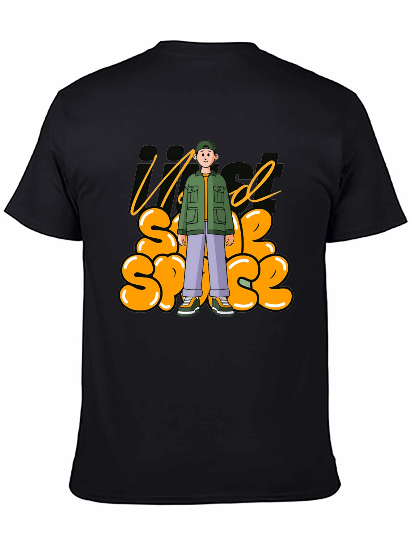 Trendy Just Need Some Space Black T-Shirt