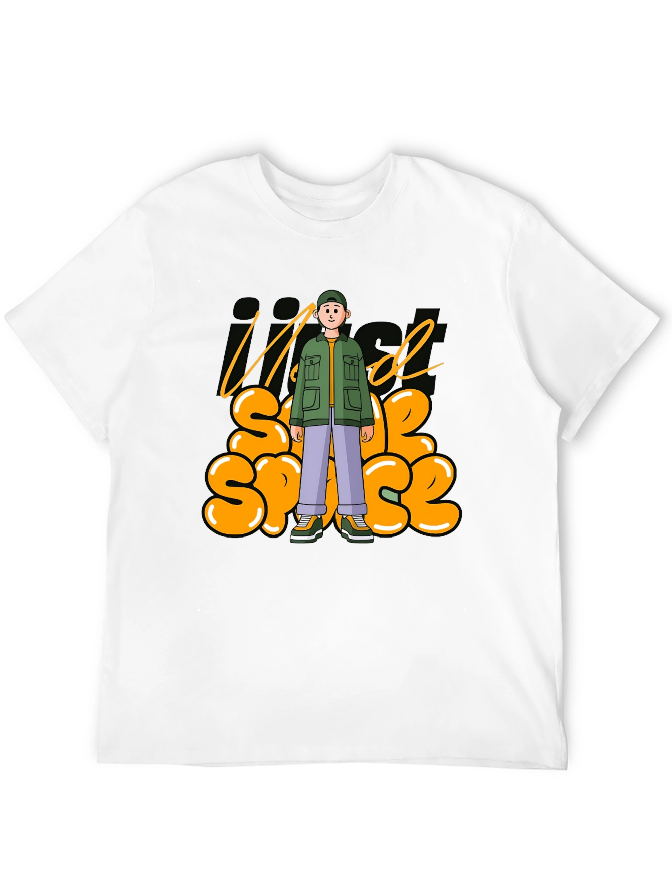 Trendy Just Need Some Space Black T-Shirt