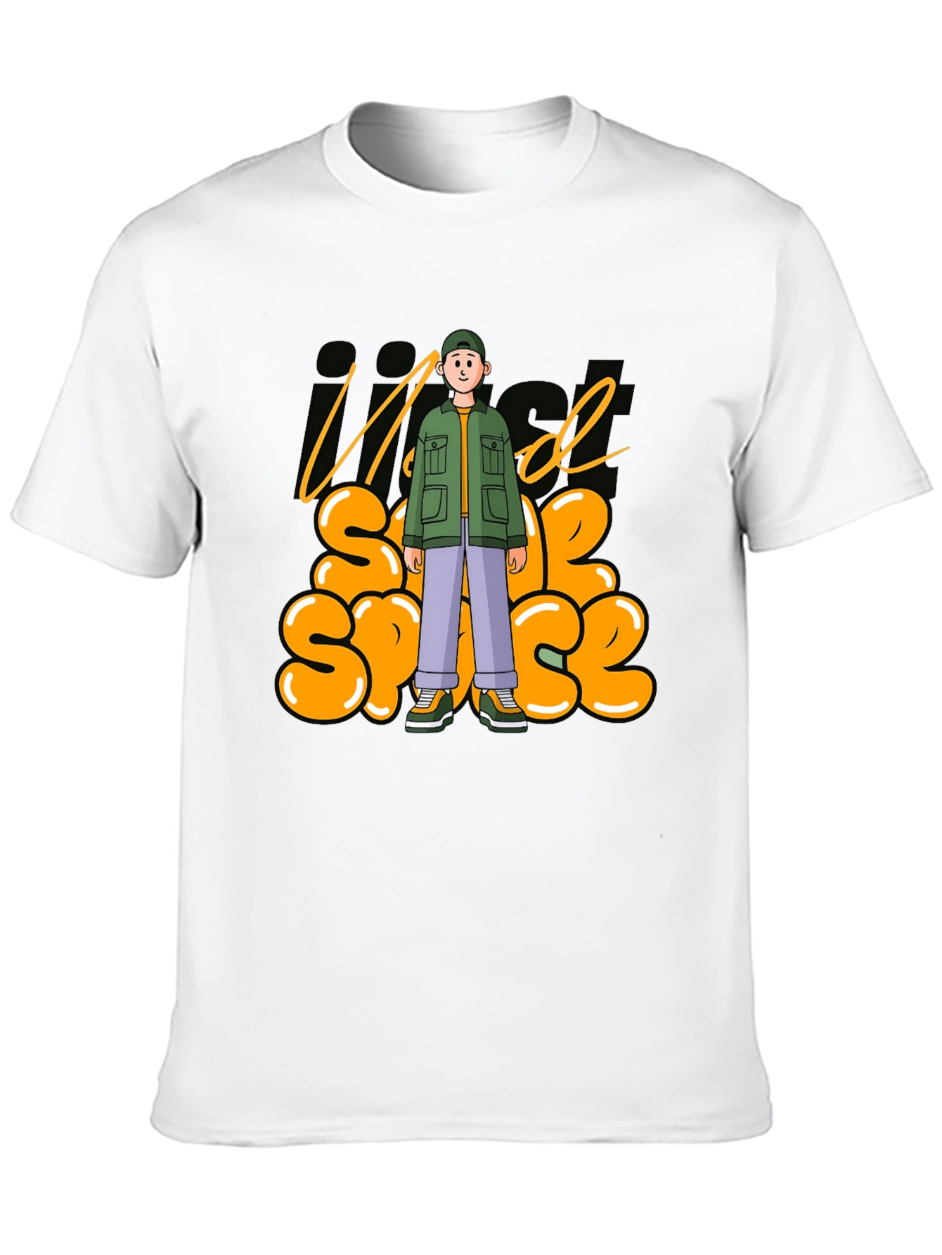 Trendy Just Need Some Space Black T-Shirt