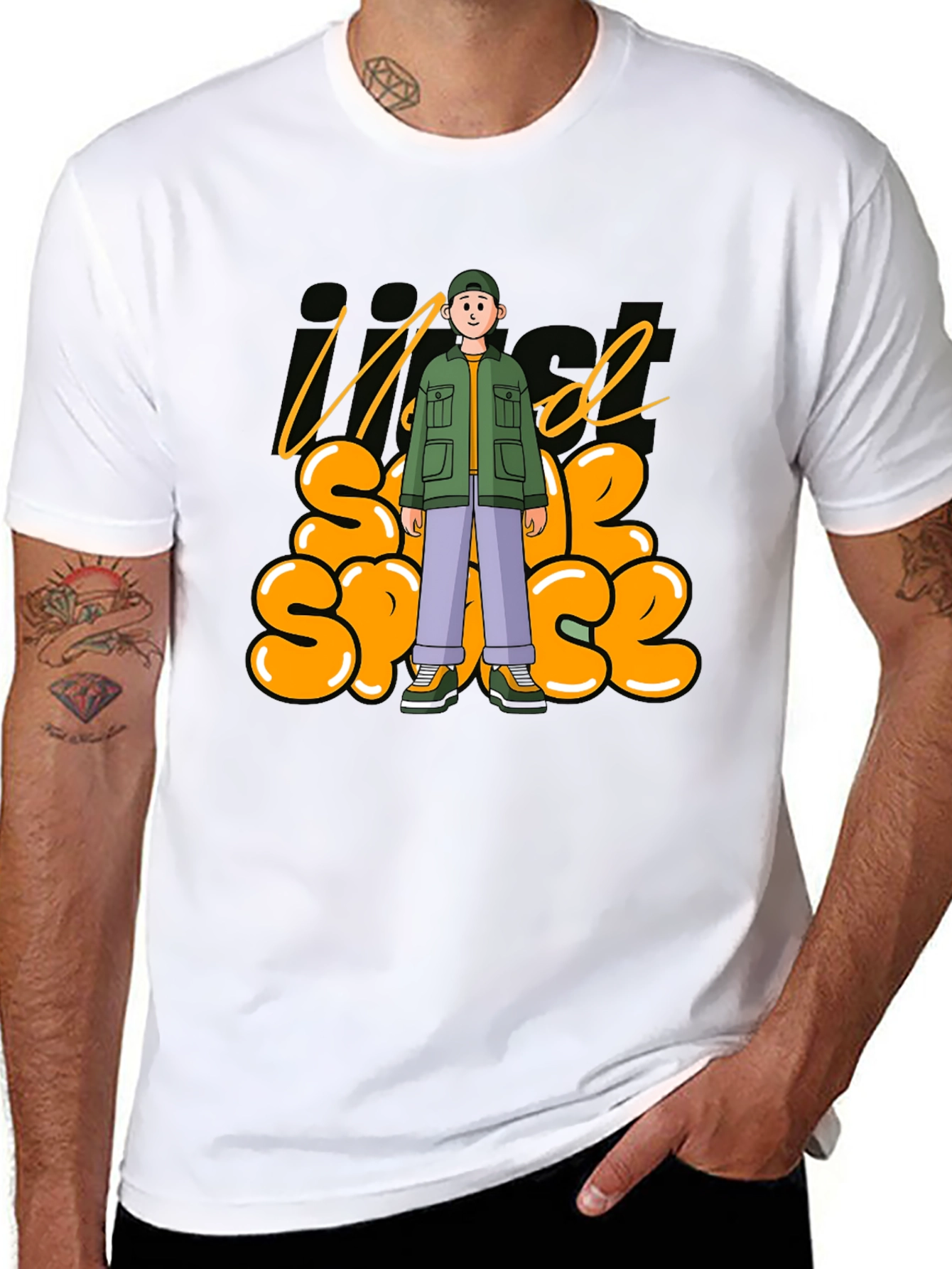 Trendy Just Need Some Space Black T-Shirt