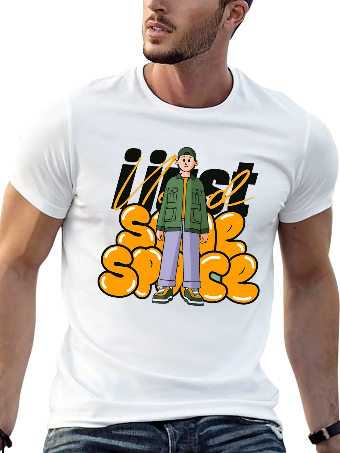 Trendy Just Need Some Space Black T-Shirt