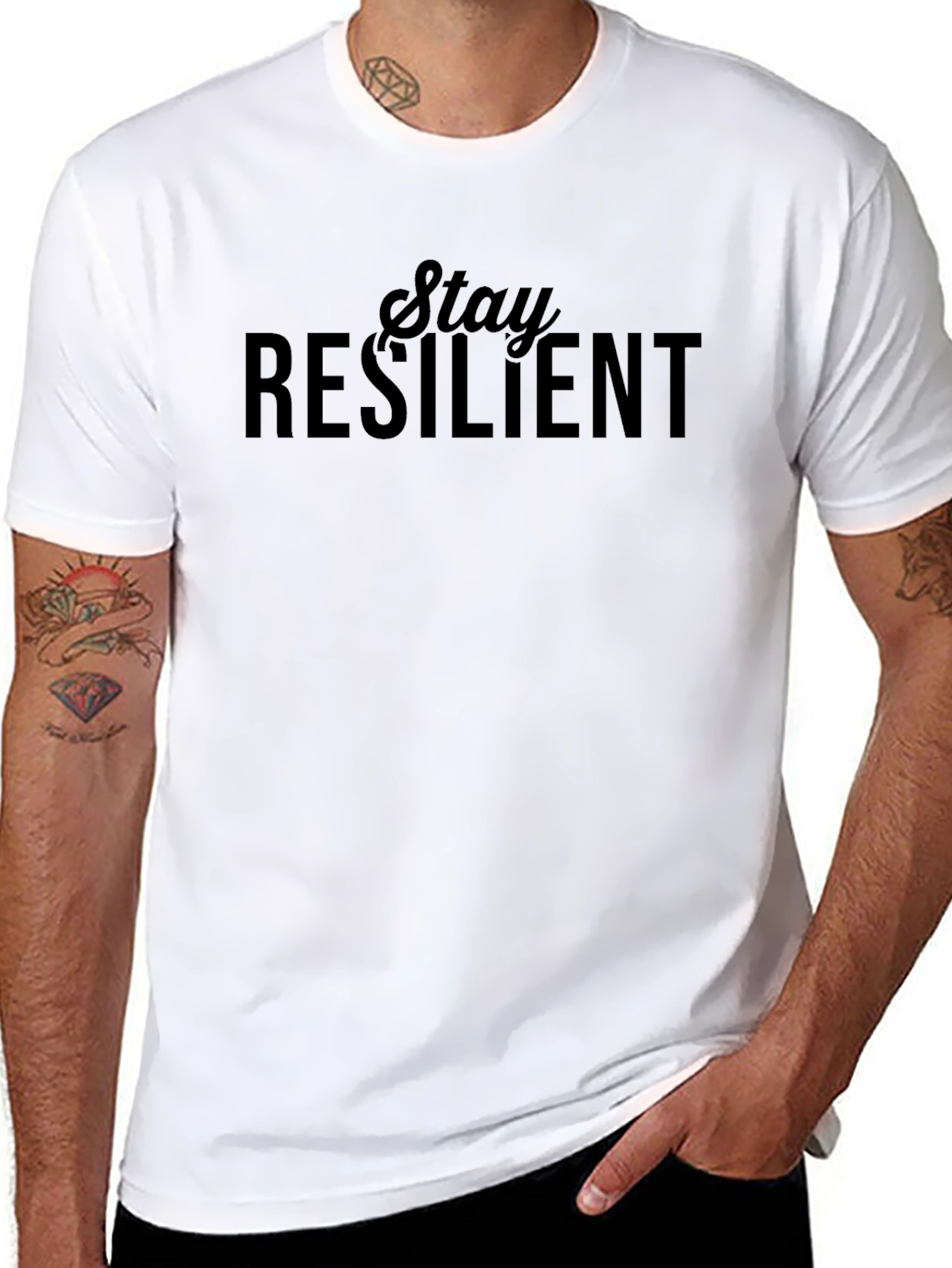 Stay Resilient Black T-Shirt - Motivational Graphic Tee