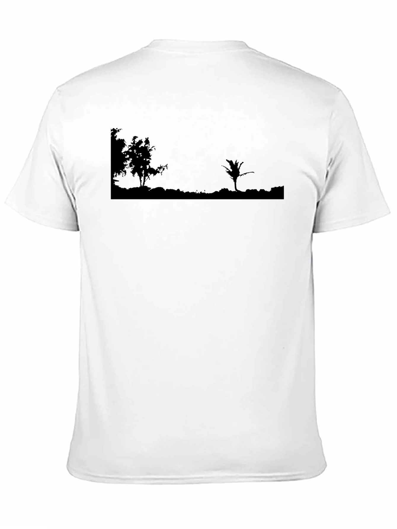 Nature Scene Graphic Black T-Shirt