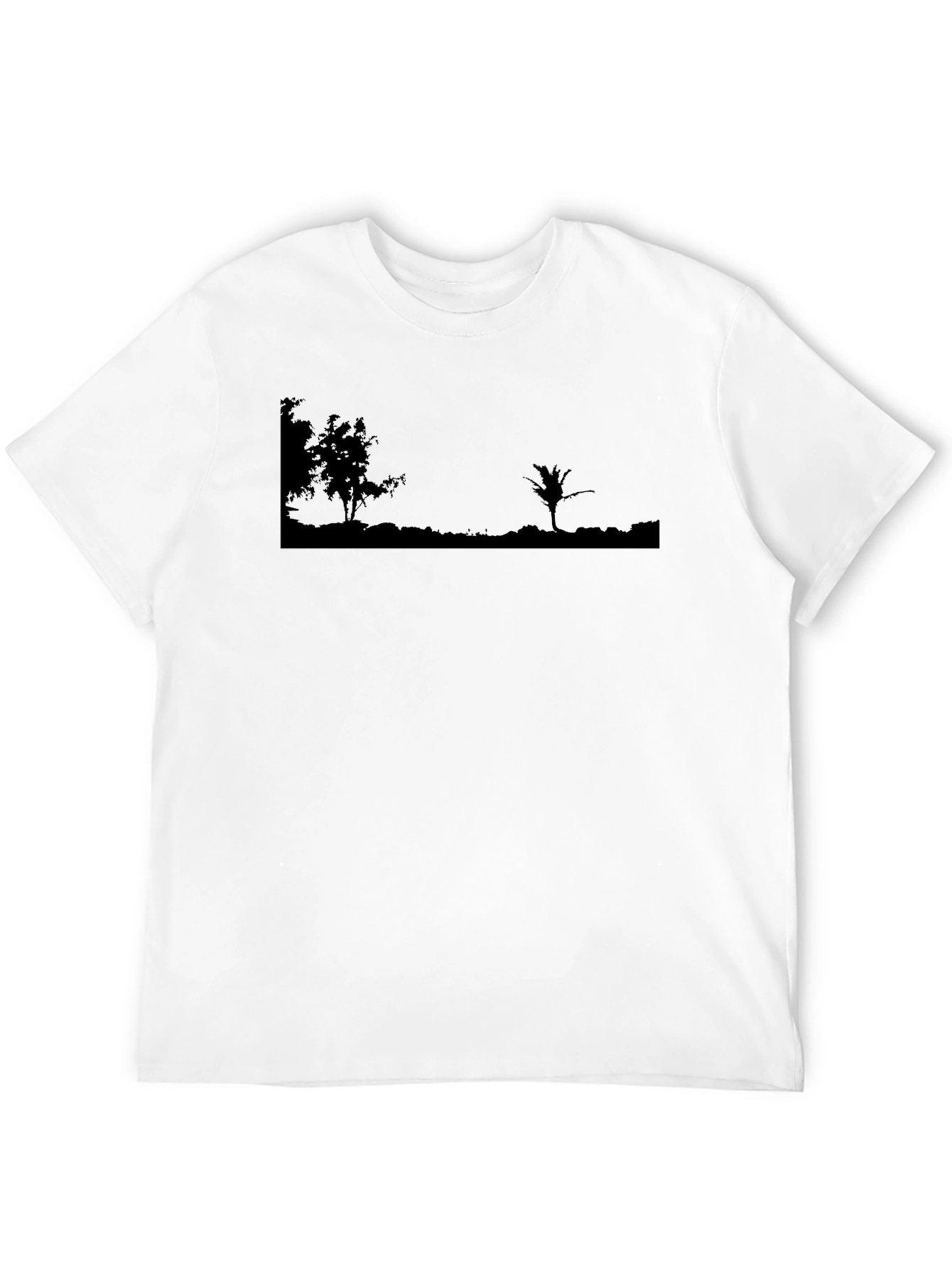 Nature Scene Graphic Black T-Shirt
