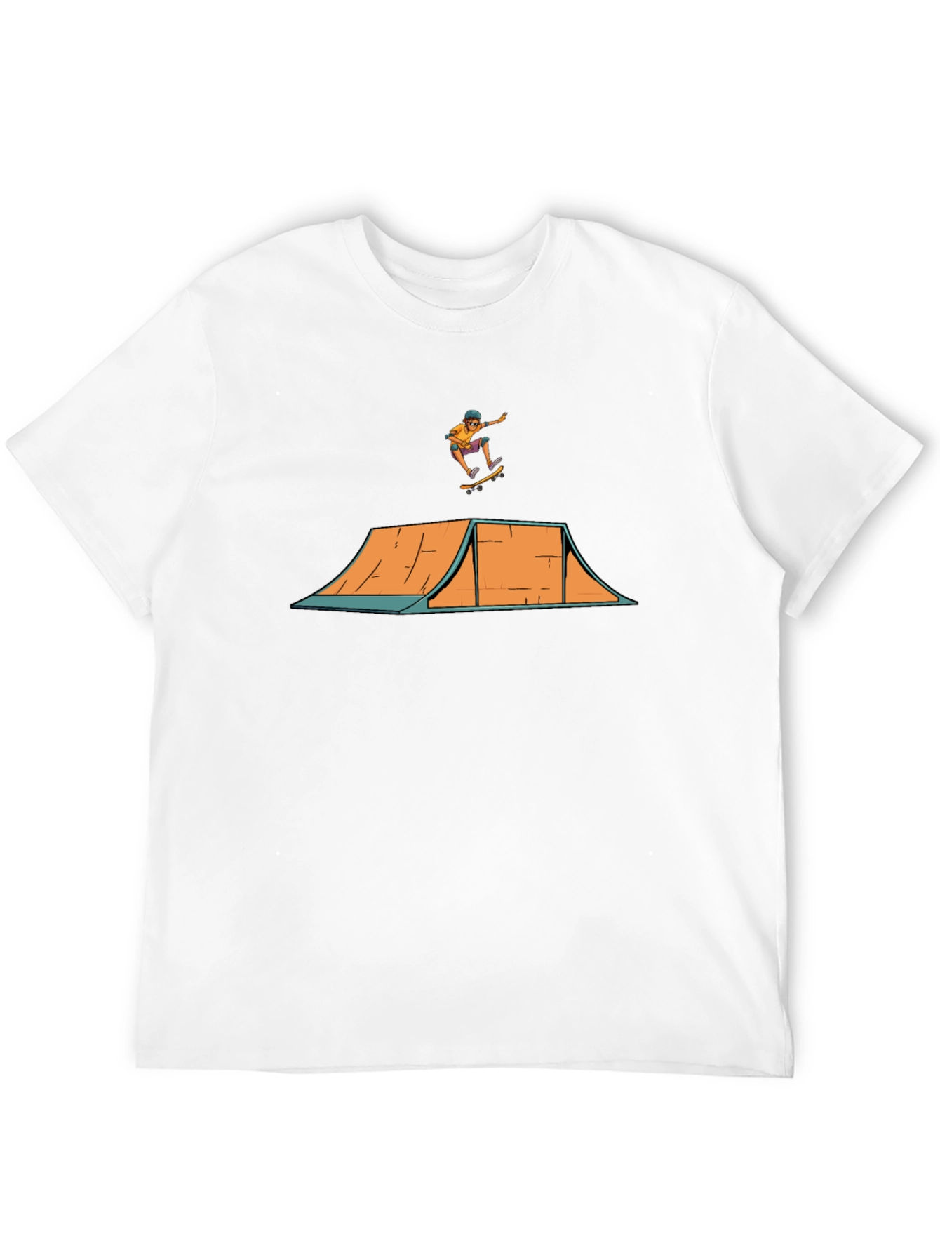 Skate Ramp Tee - Black Cotton Graphic T-Shirt