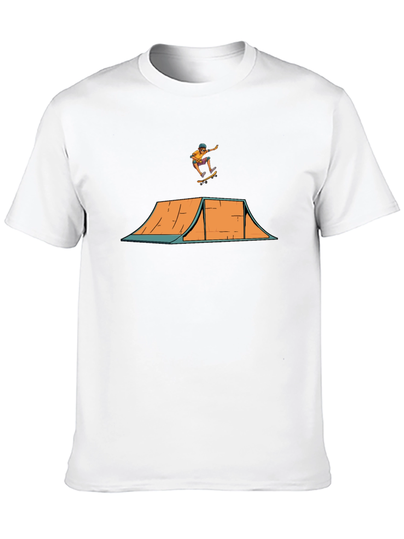 Skate Ramp Tee - Black Cotton Graphic T-Shirt