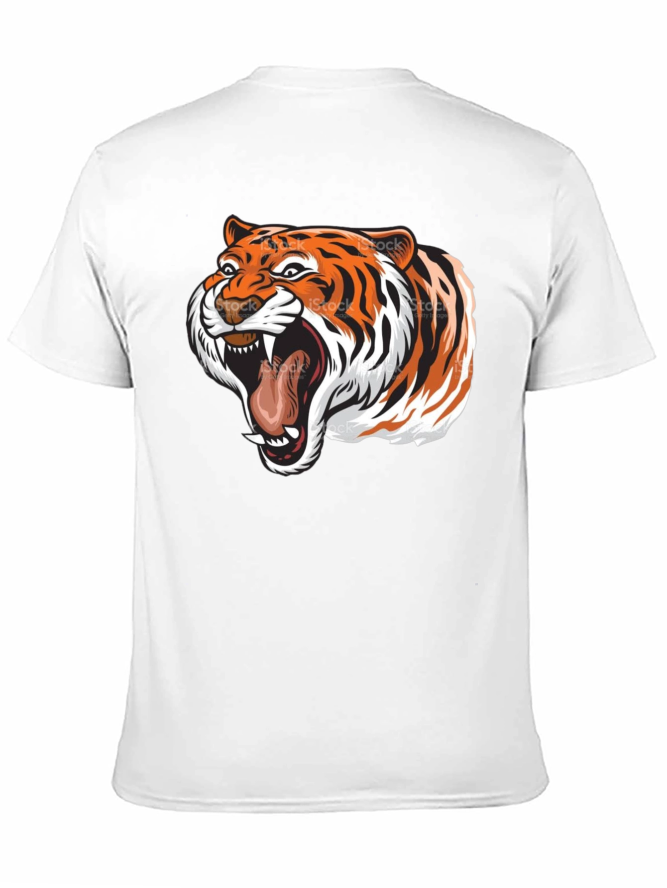 Roaring Tiger Graphic Tee - Black Cotton T-Shirt