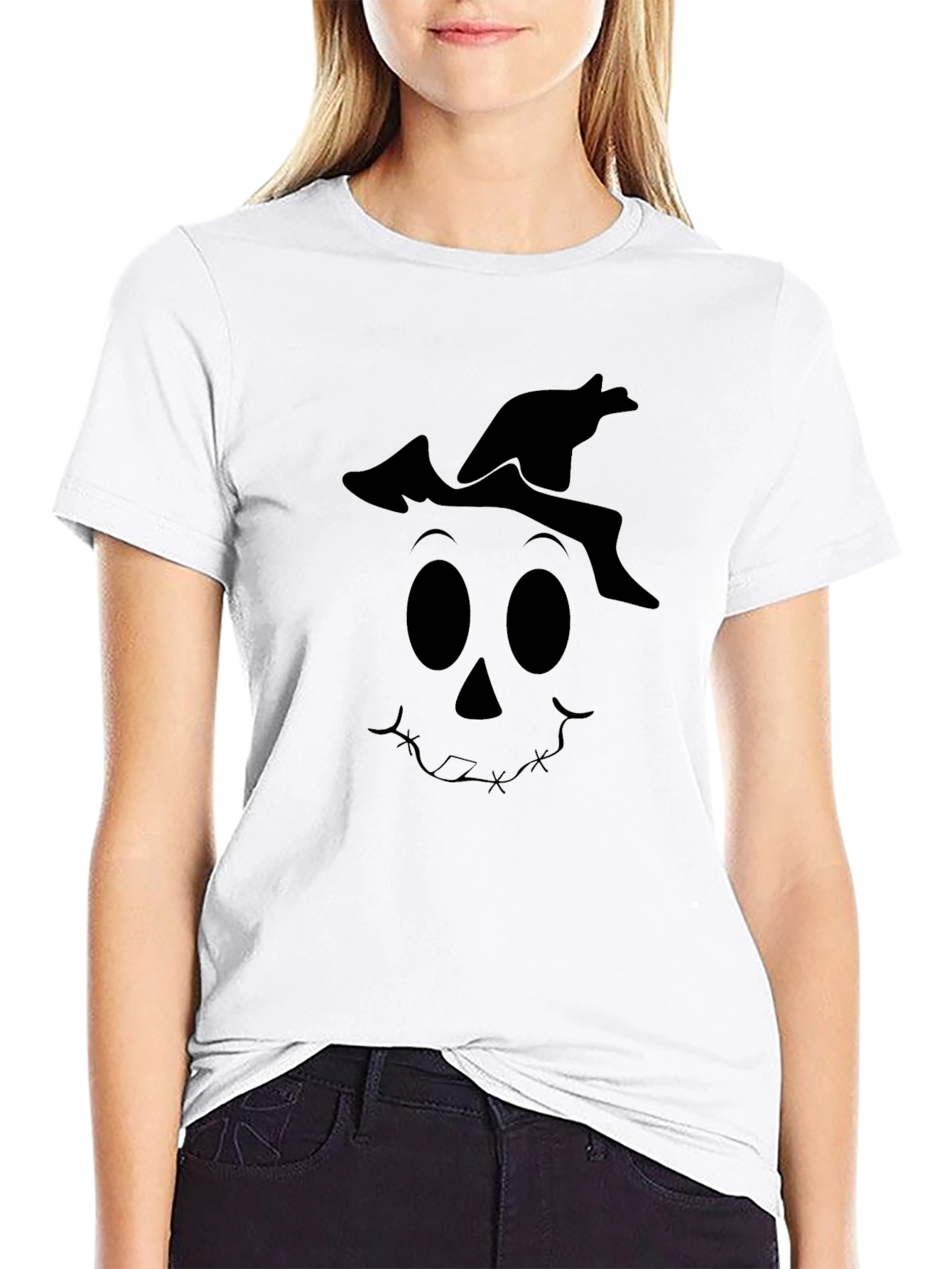 Spooky Scarecrow Graphic Tee - Halloween Shirt