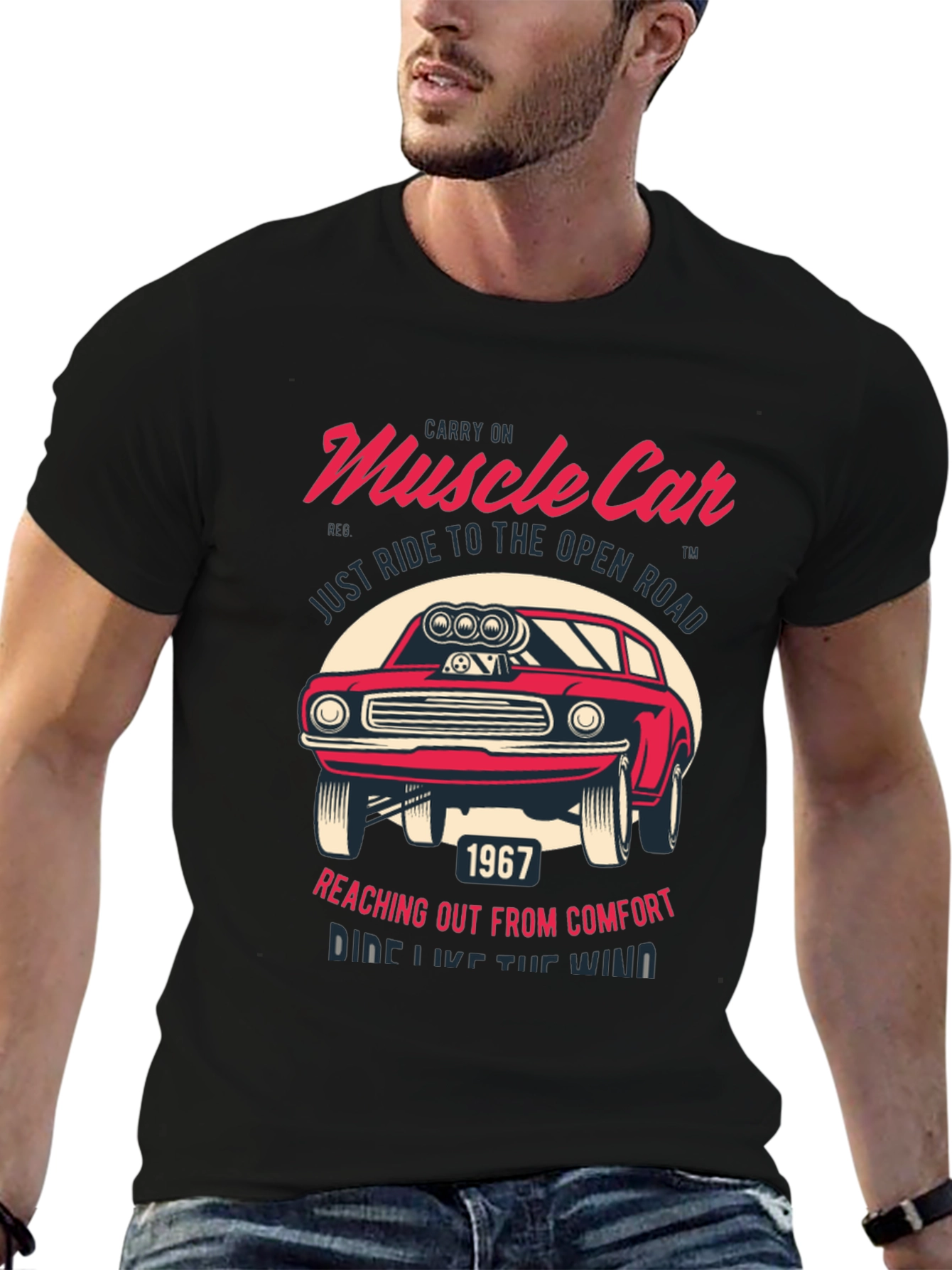 Muscle Car Graphic T-Shirt - Ride Like the Wind!