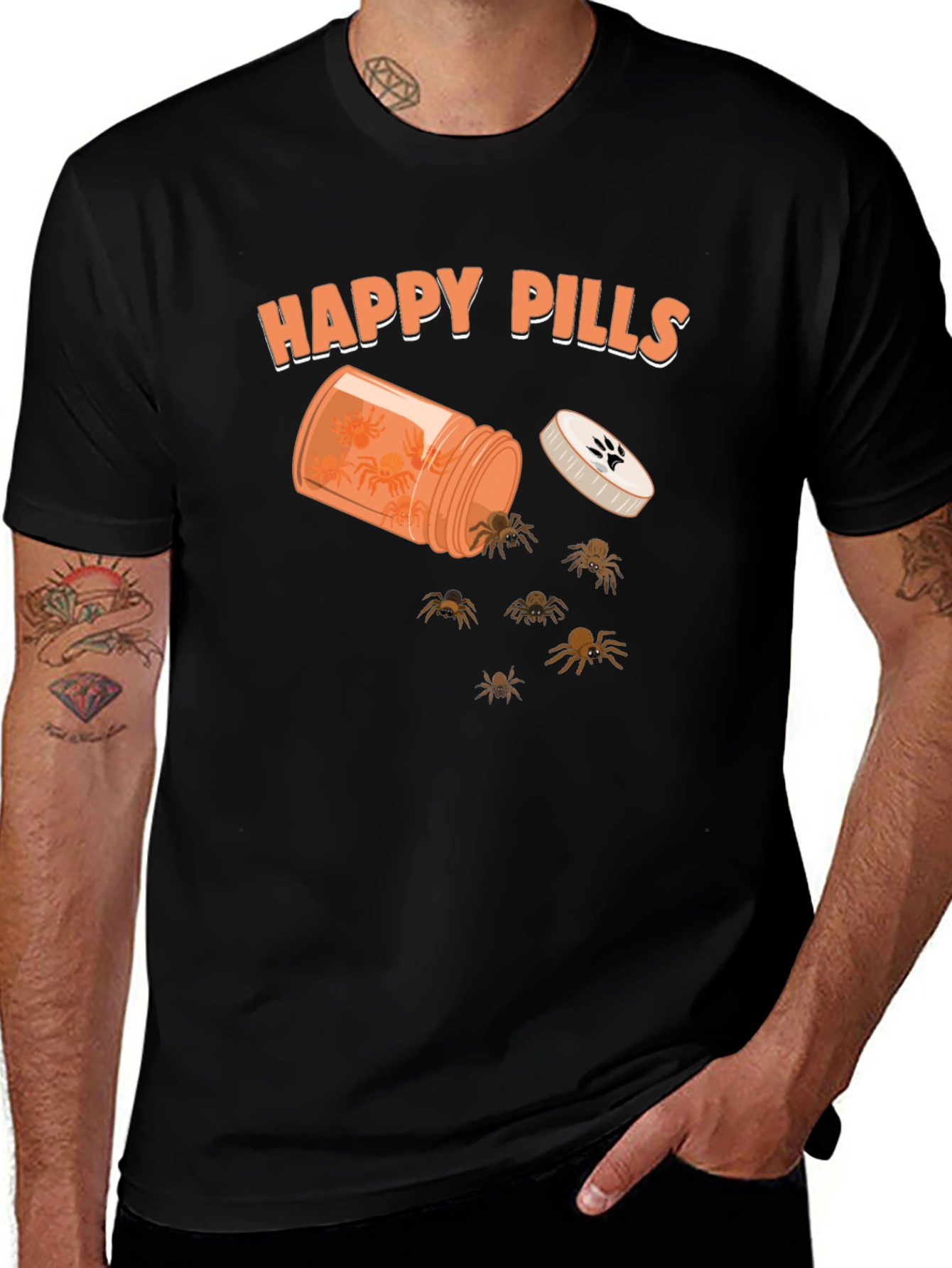 Happy Pills Spider Graphic Tee