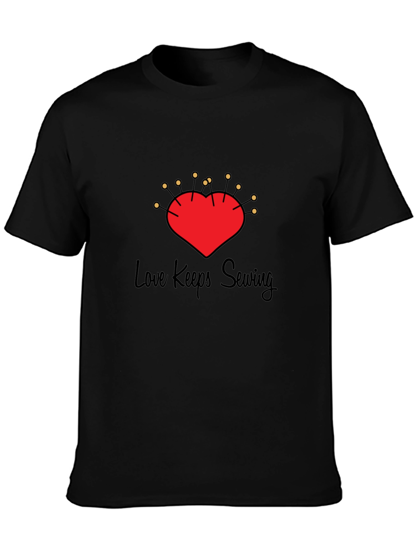 Love Sewing Heart Pin Cushion T-Shirt