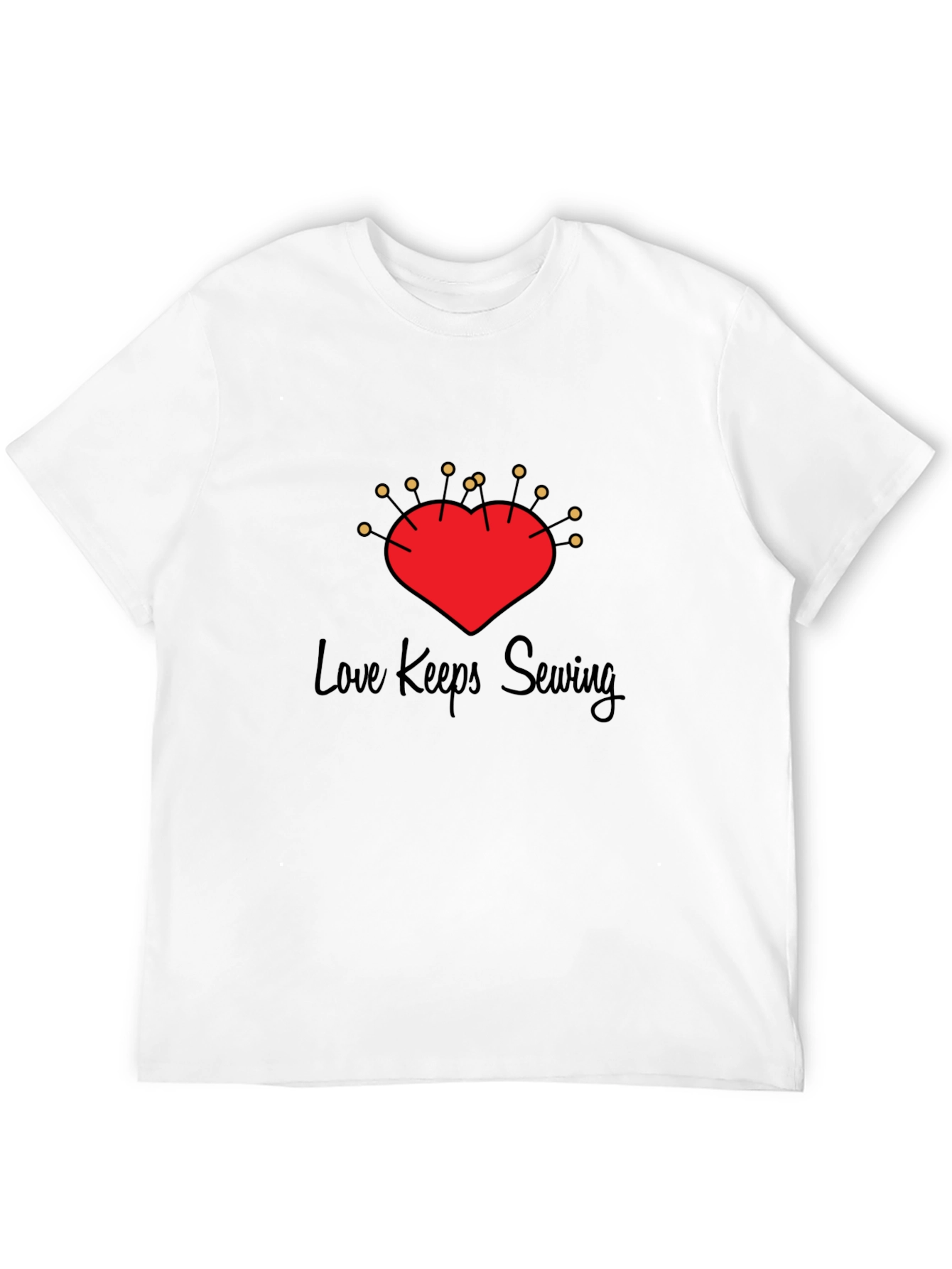 Love Sewing Heart Pin Cushion T-Shirt