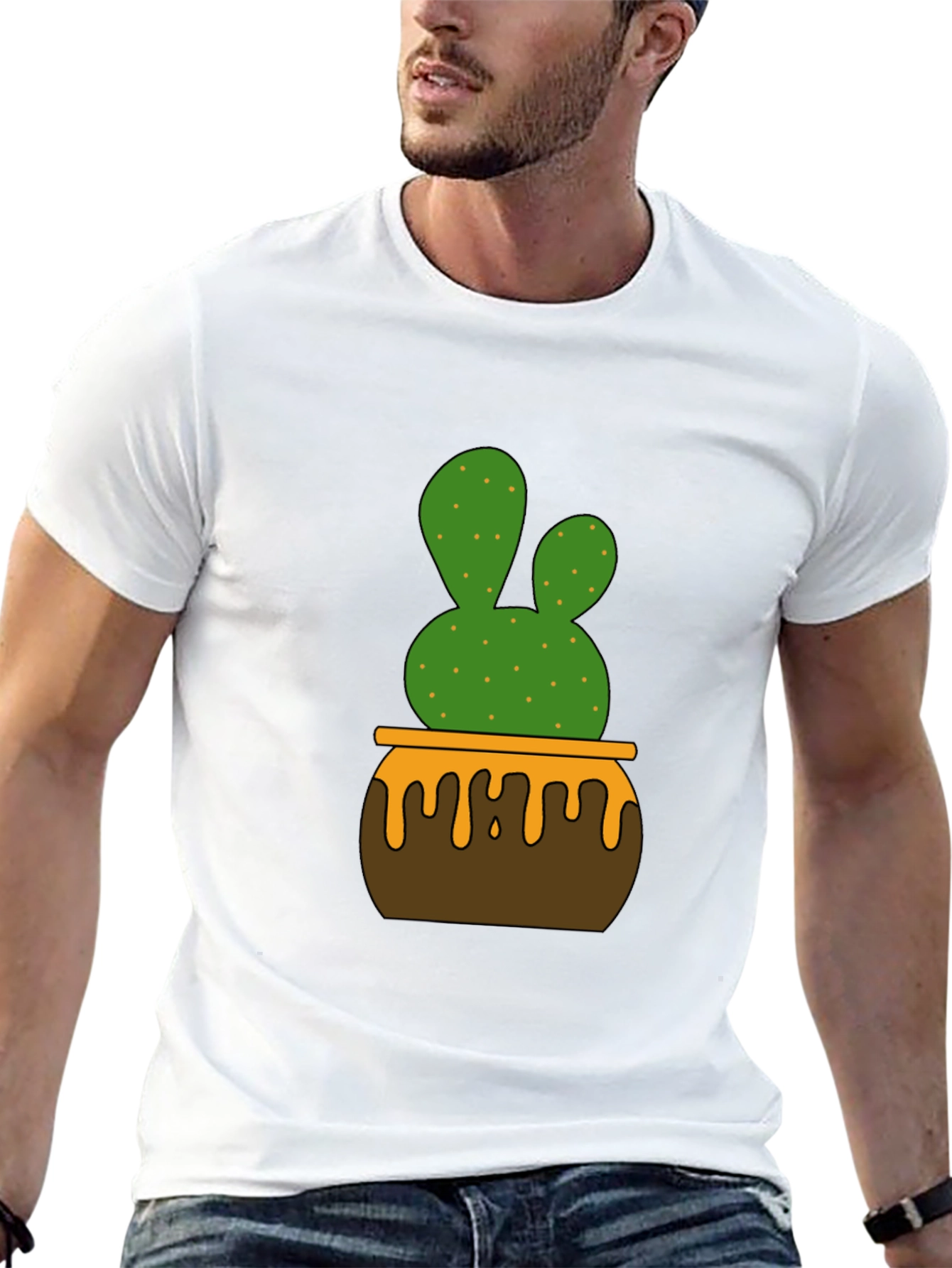 Cactus in Pot Graphic Tee - Stylish Unisex T-Shirt