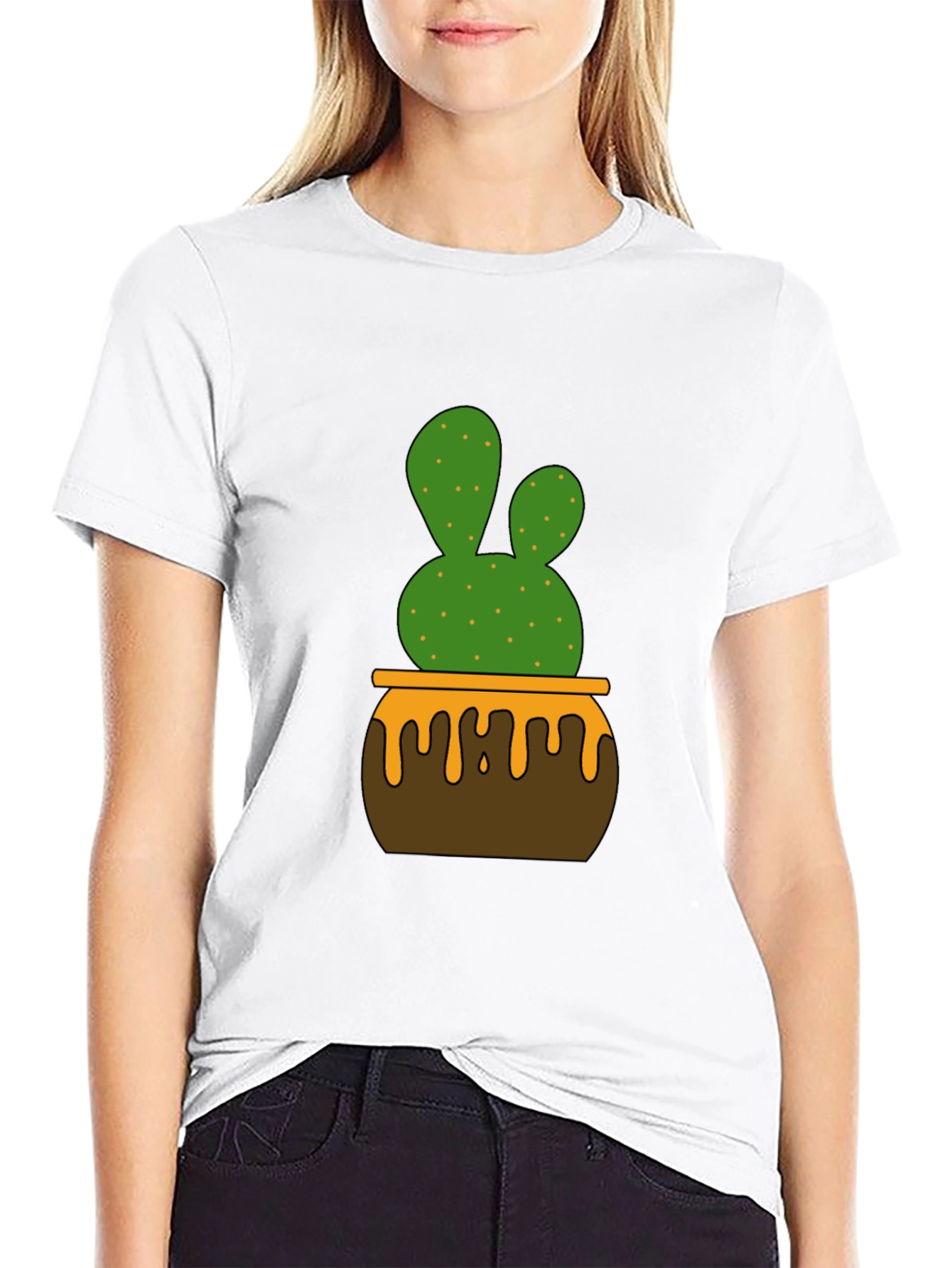 Cactus in Pot Graphic Tee - Stylish Unisex T-Shirt