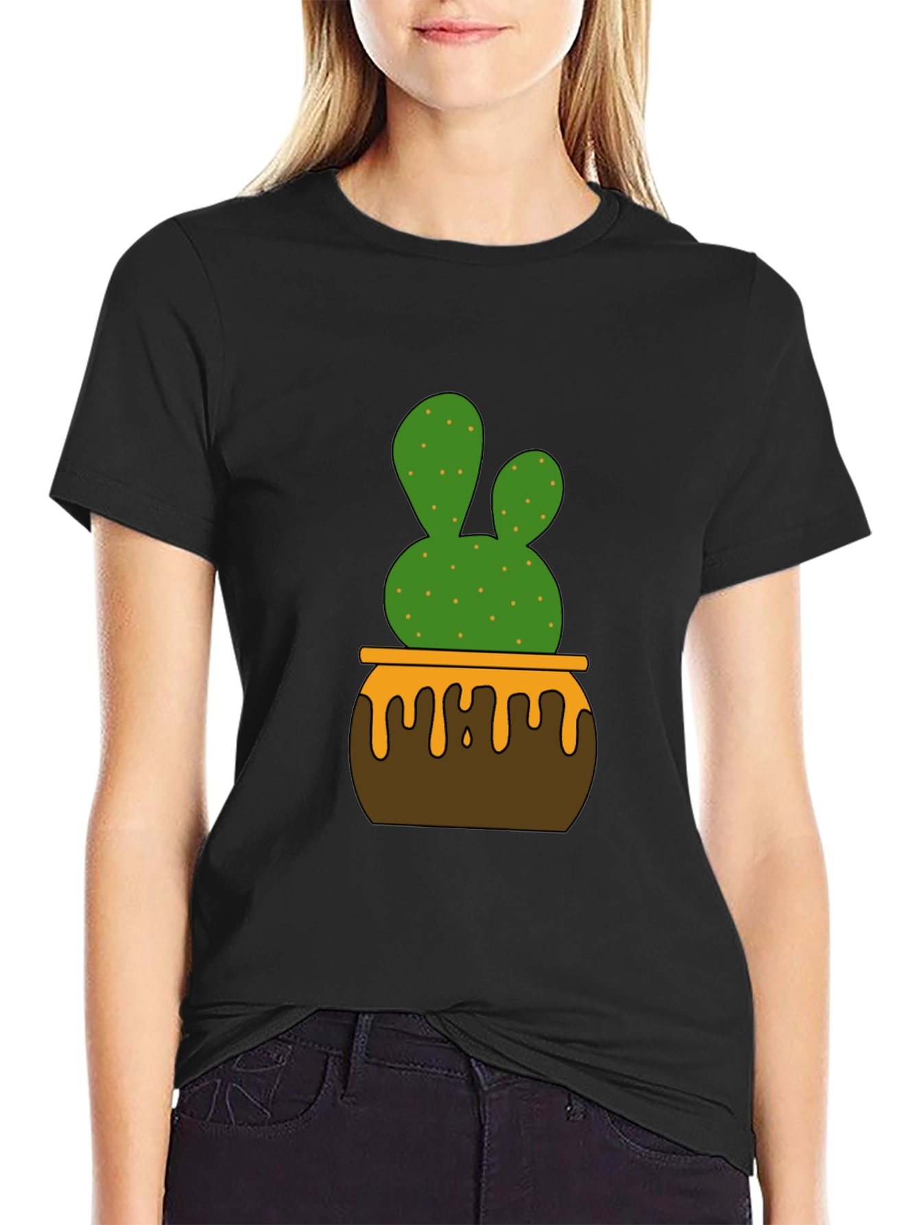 Cactus in Pot Graphic Tee - Stylish Unisex T-Shirt
