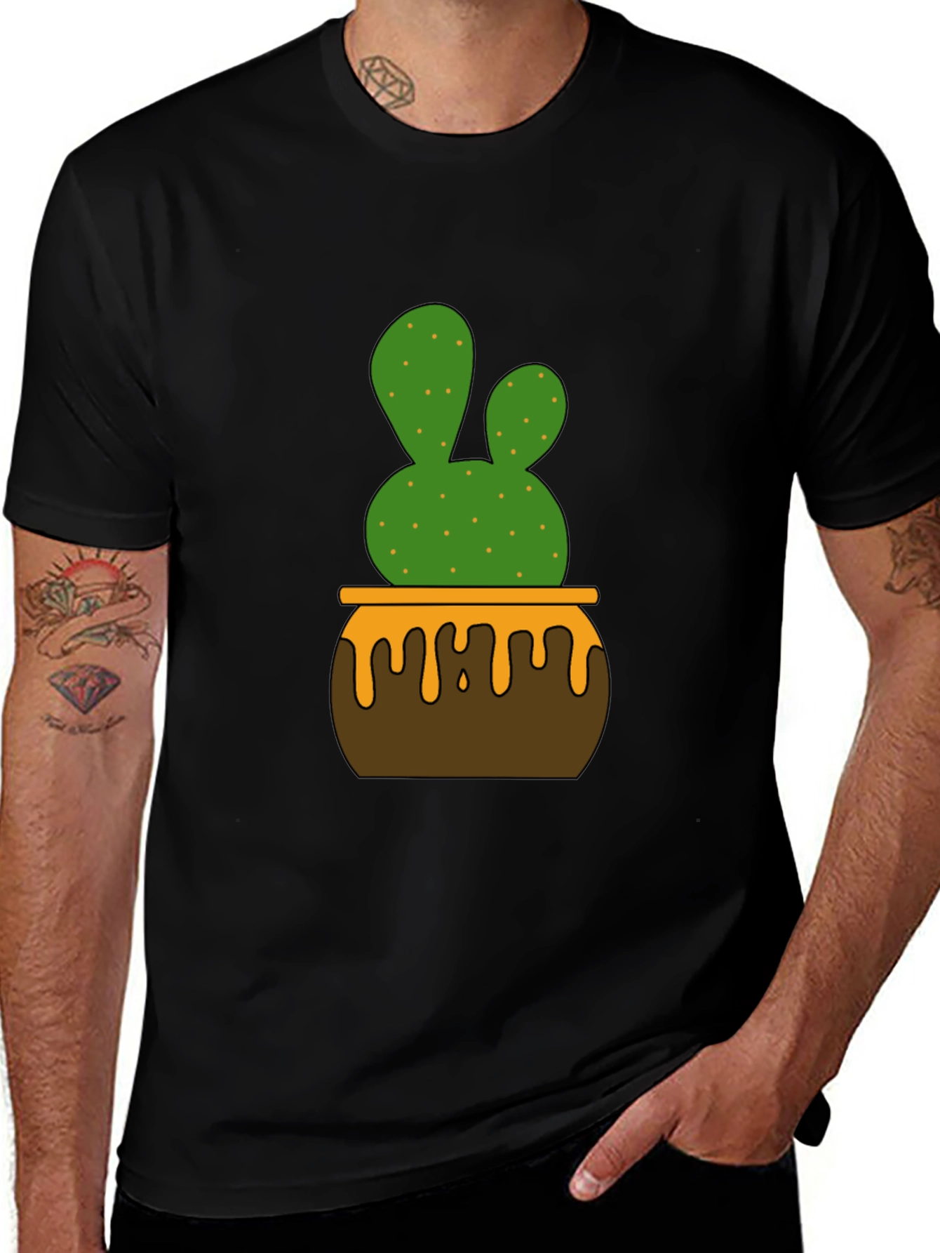 Cactus in Pot Graphic Tee - Stylish Unisex T-Shirt