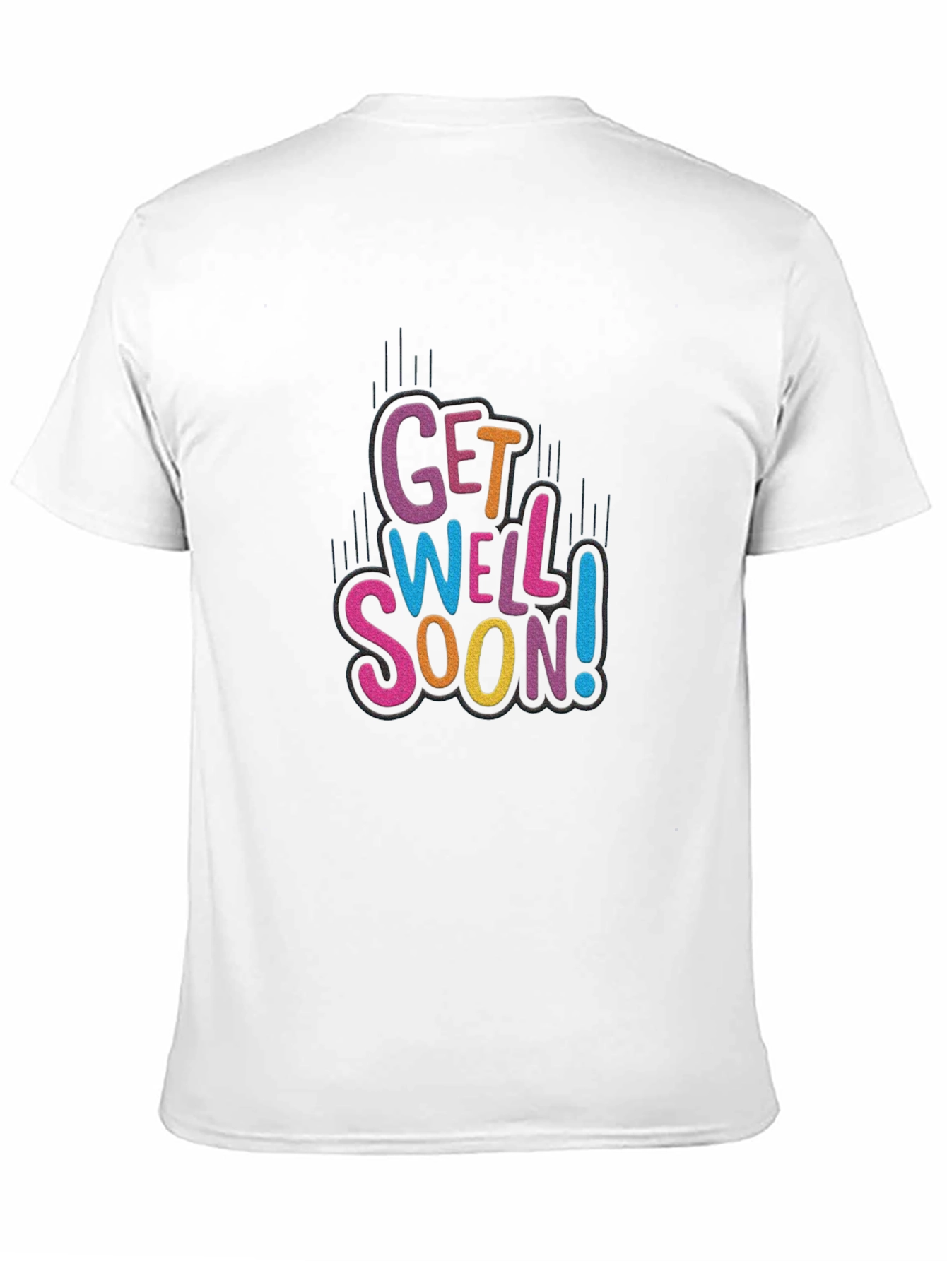 Get Well Soon Black Cotton Graphic Tee