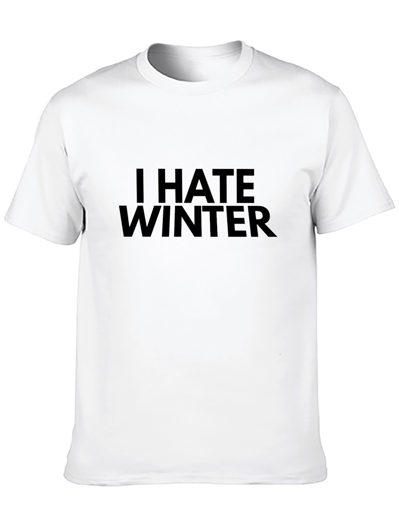 I Hate Winter T-Shirt - Black Crew Neck