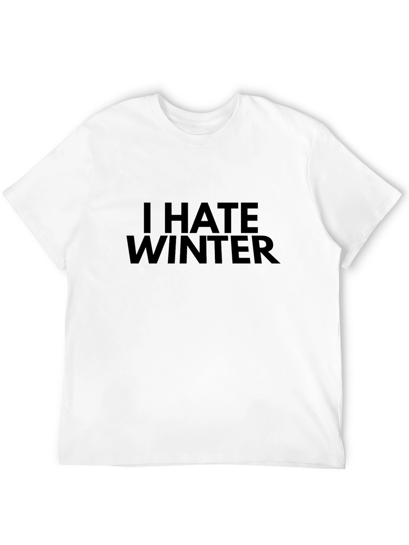 I Hate Winter T-Shirt - Black Crew Neck