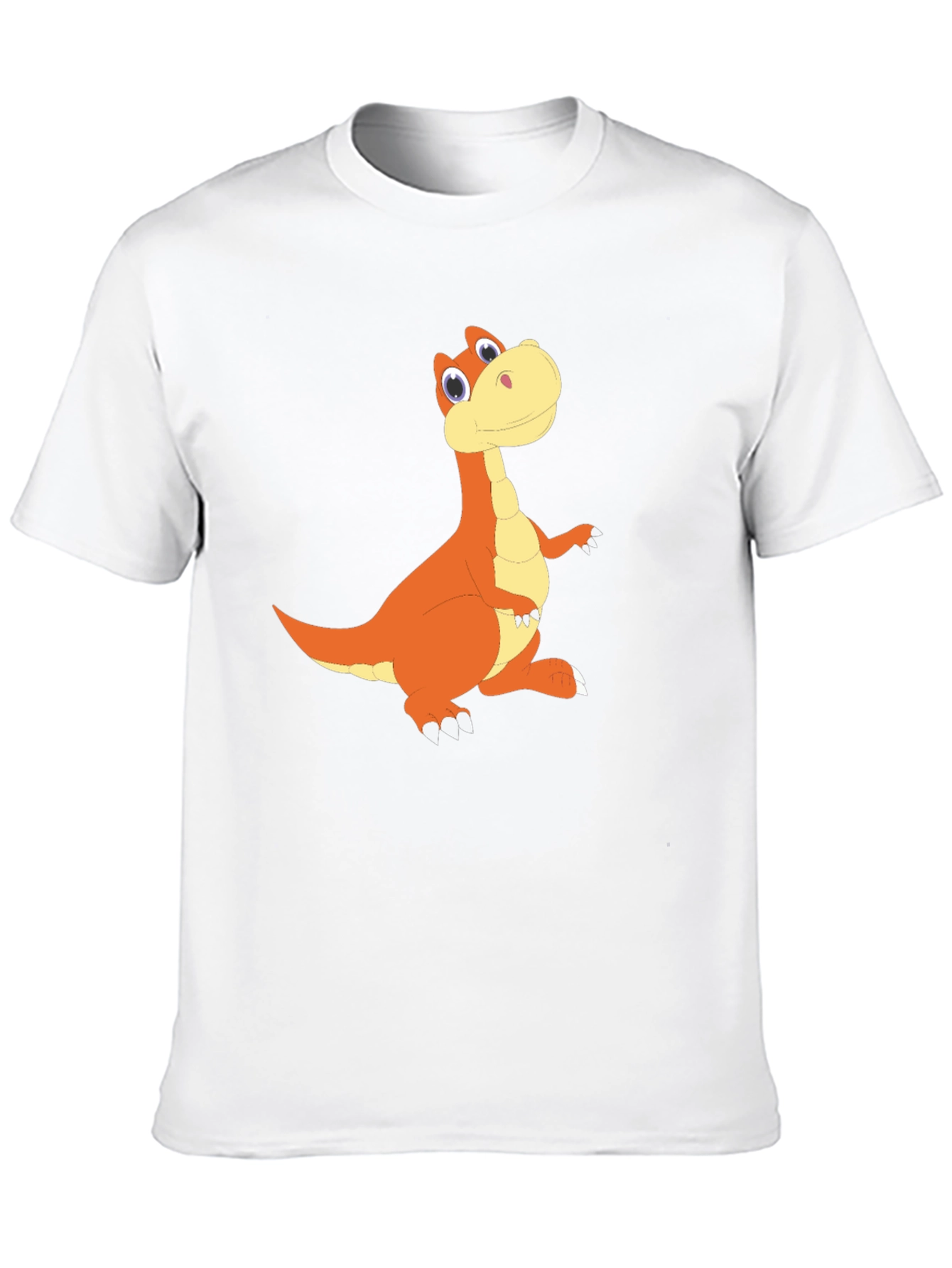 Cartoon Dinosaur Graphic Black T-Shirt