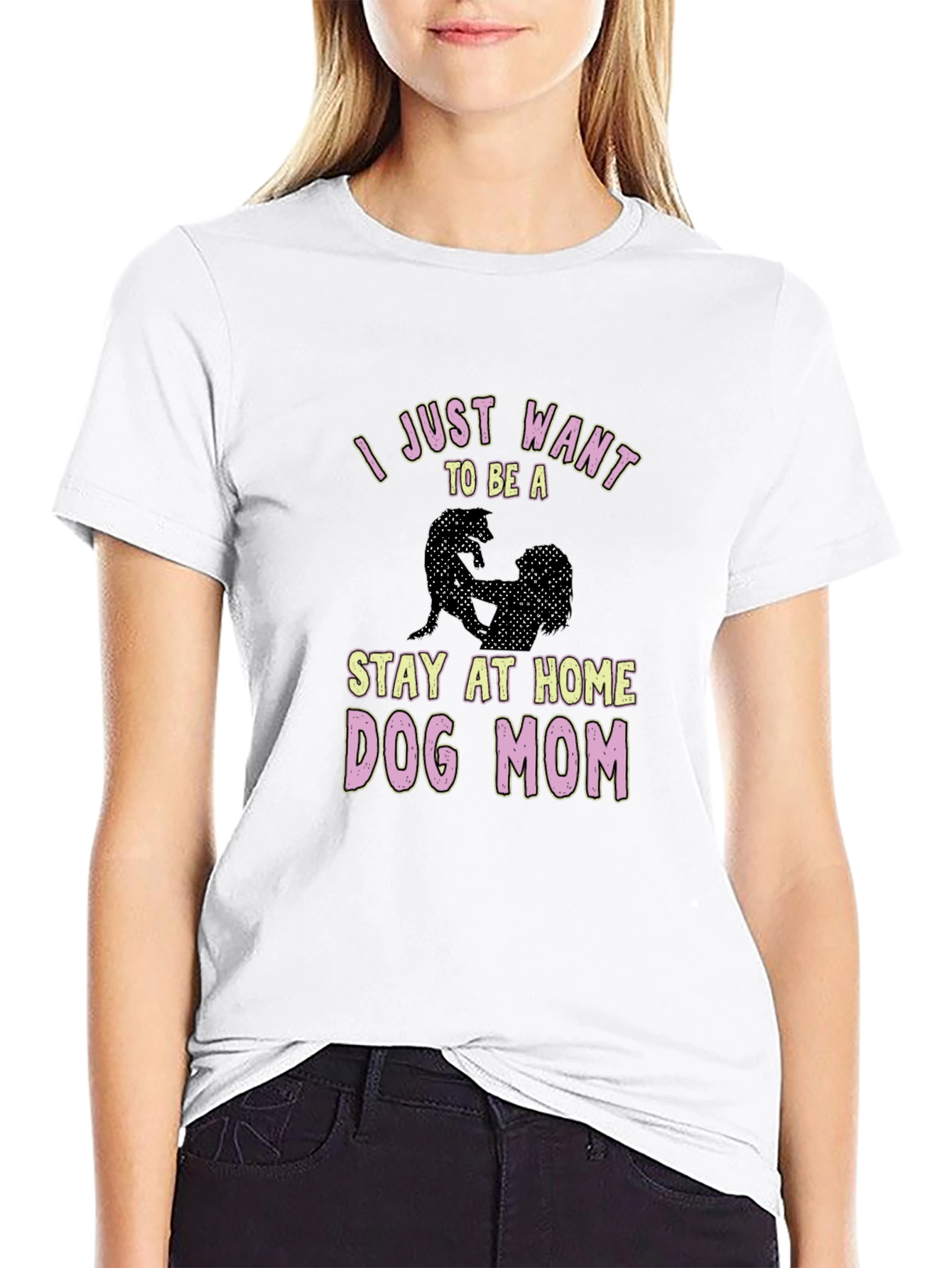 Stay at Home Dog Mom Graphic T-Shirt