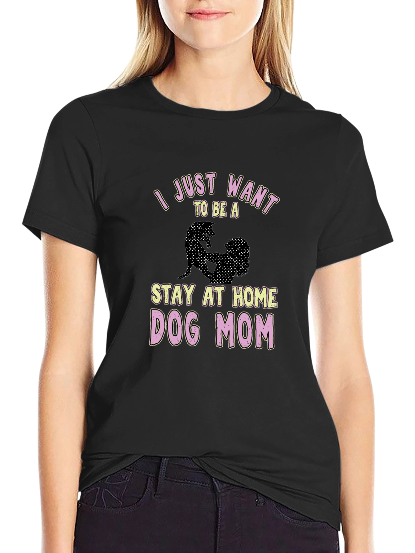 Stay at Home Dog Mom Graphic T-Shirt