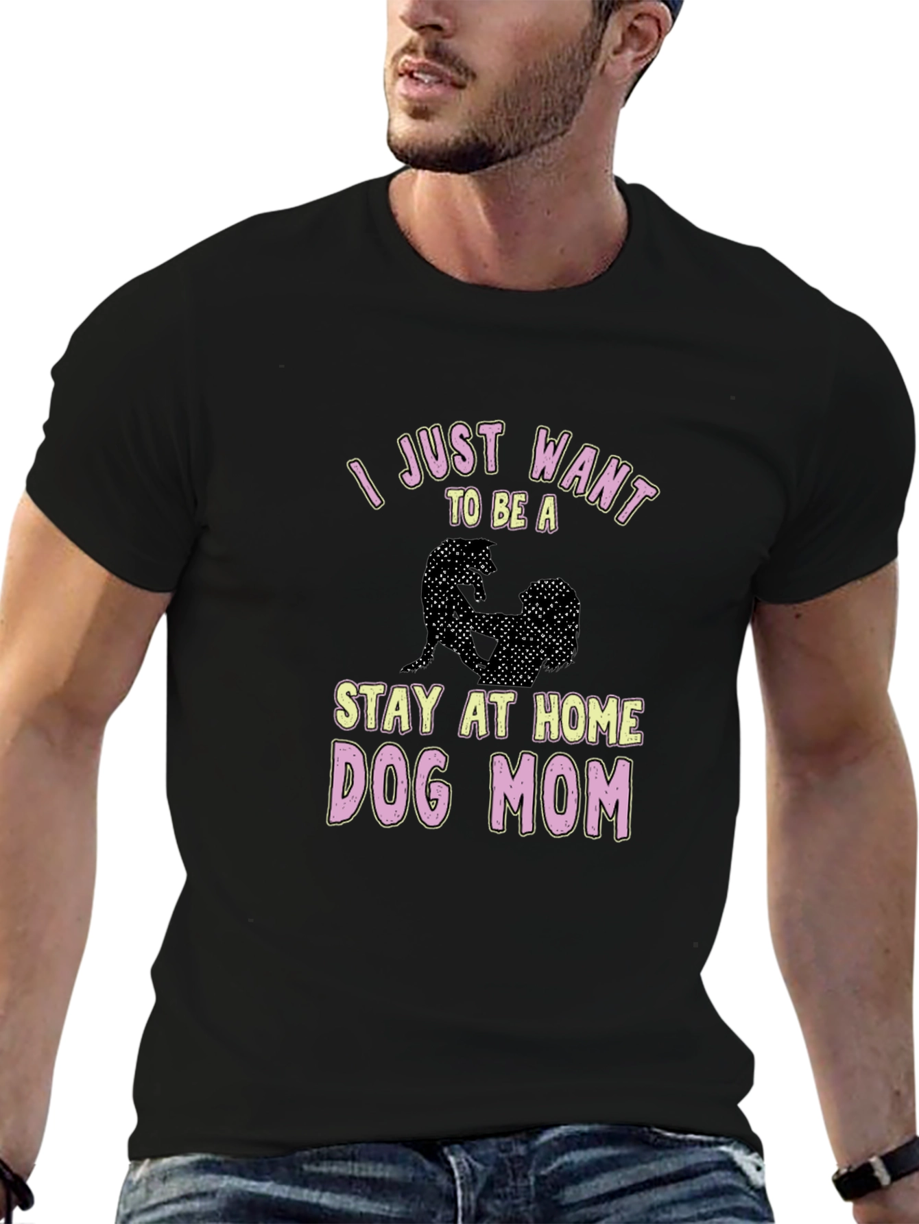 Stay at Home Dog Mom Graphic T-Shirt