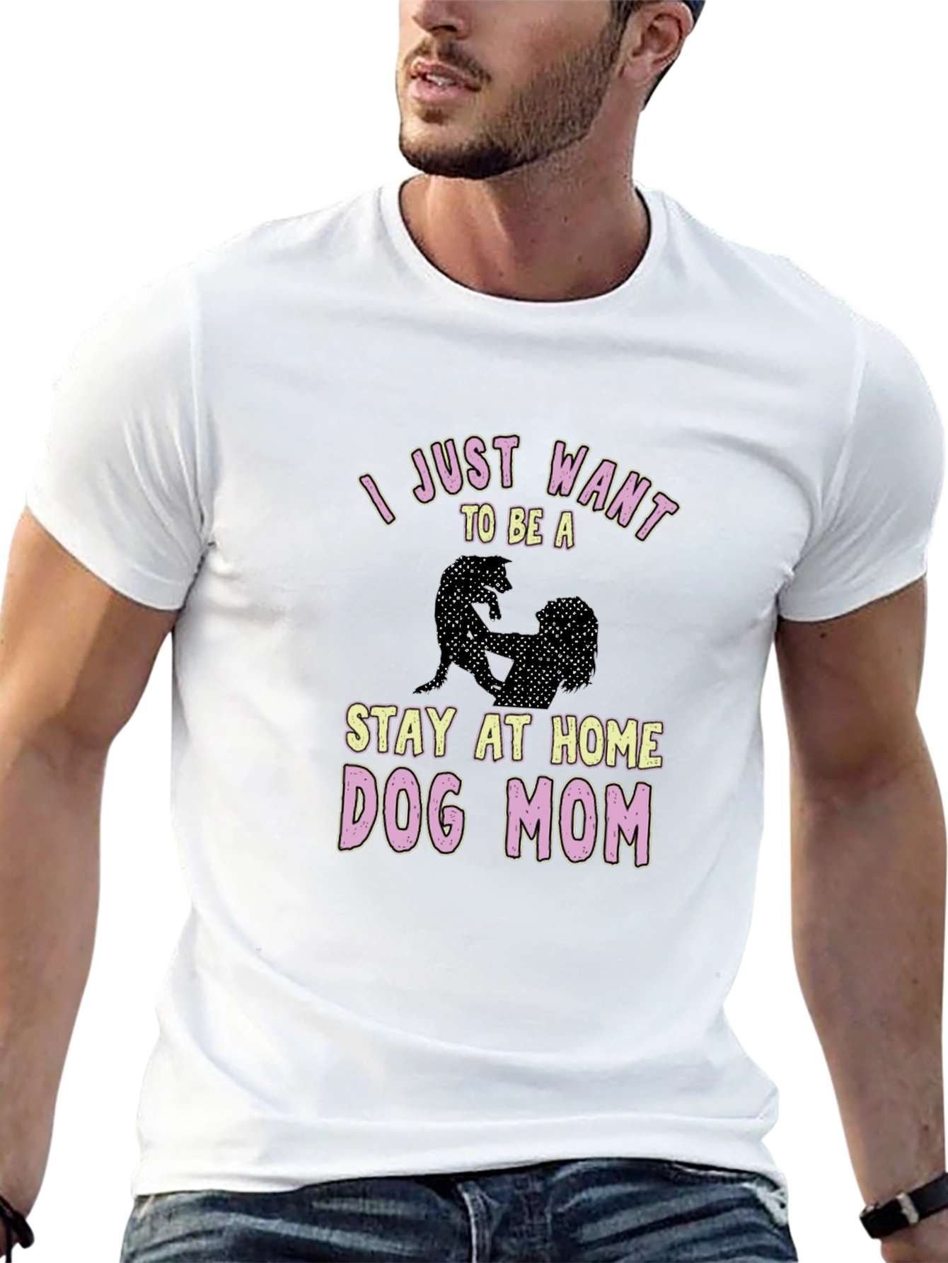 Stay at Home Dog Mom Graphic T-Shirt