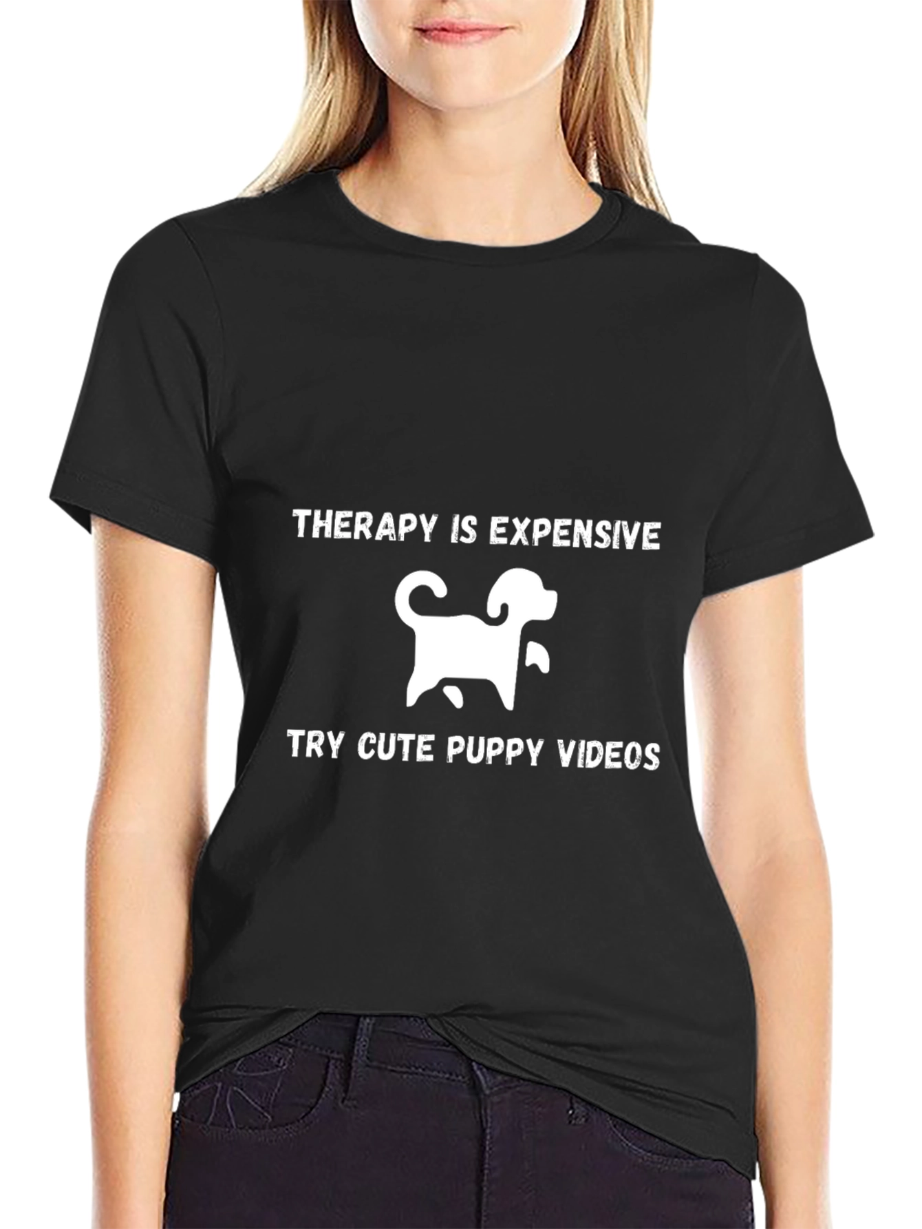 Therapy Puppy Video Graphic Tee