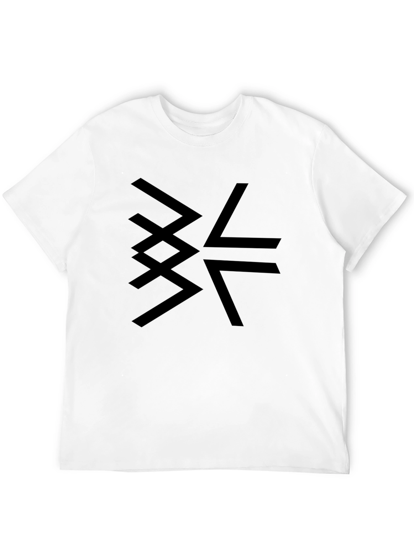 Geometric Graphic Print Black T-Shirt