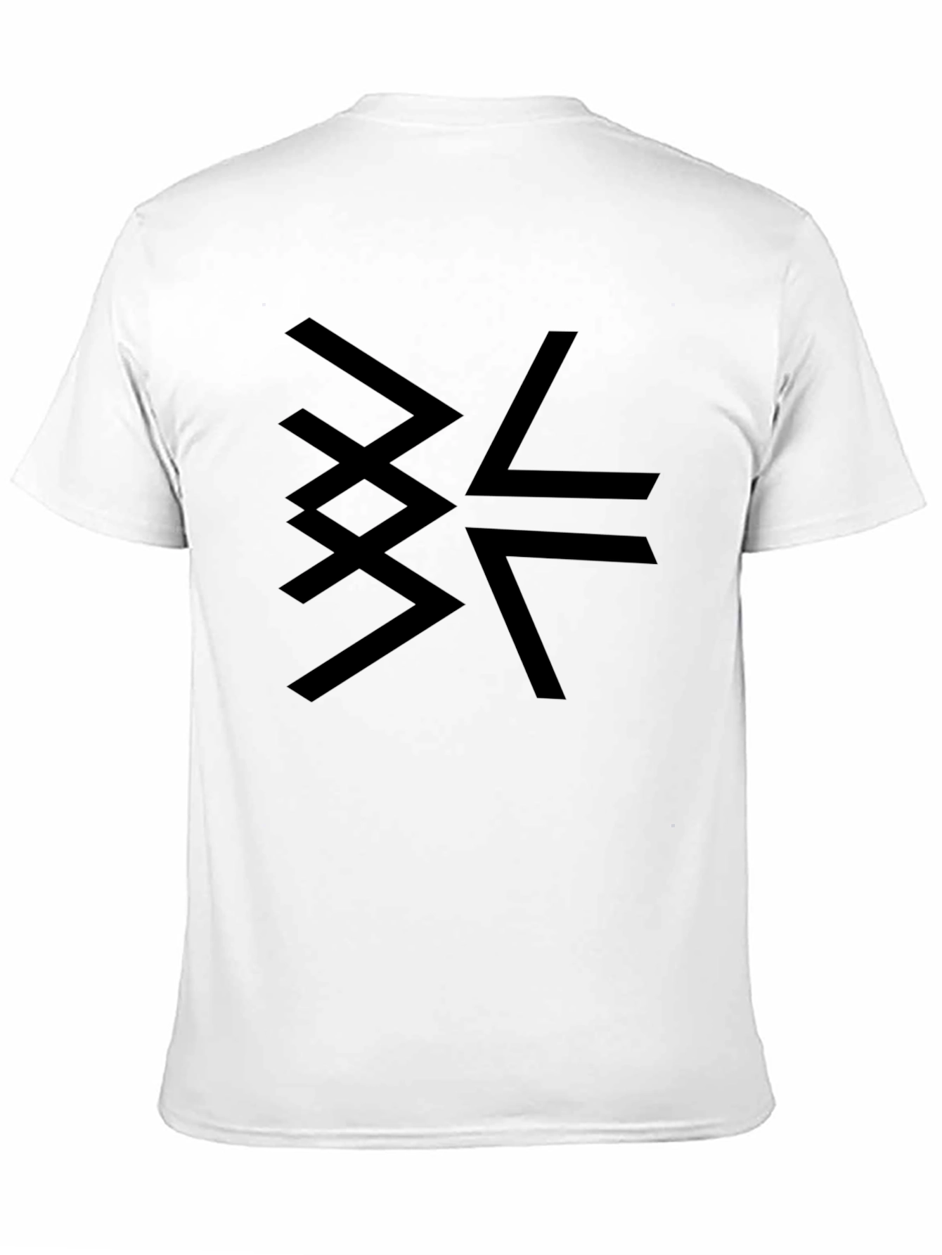 Geometric Graphic Print Black T-Shirt