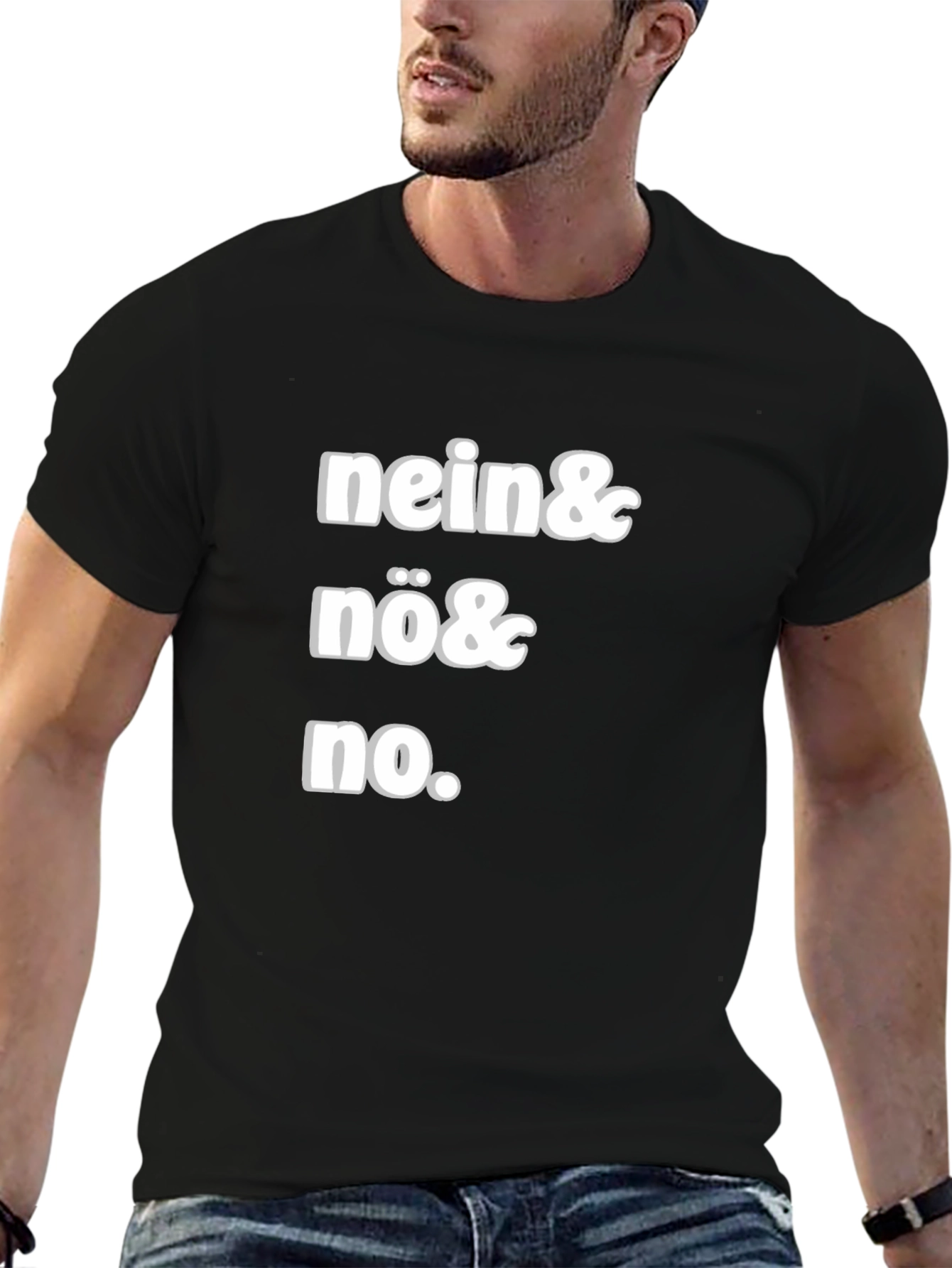 Nein Nö No Black Graphic Tee