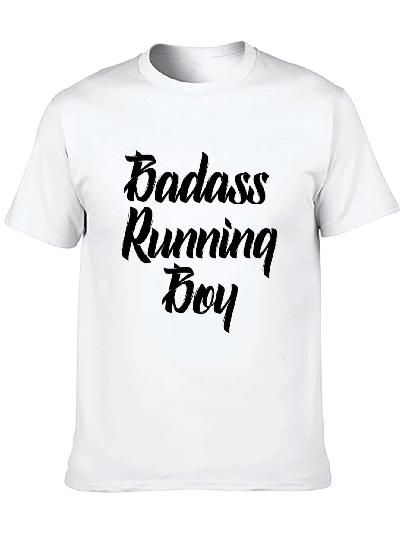 Badass Running Boy T-Shirt Black Tee