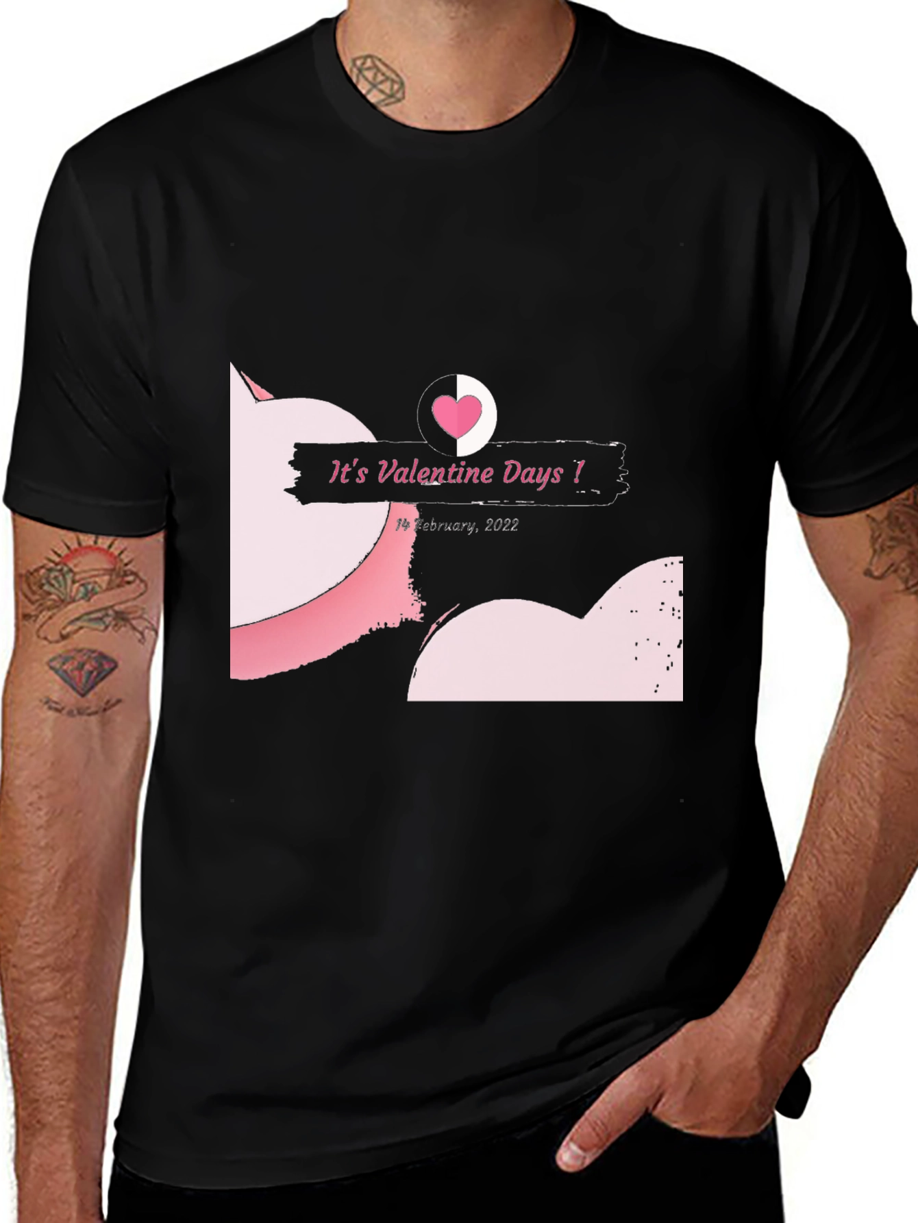 Valentines Day Black T-Shirt