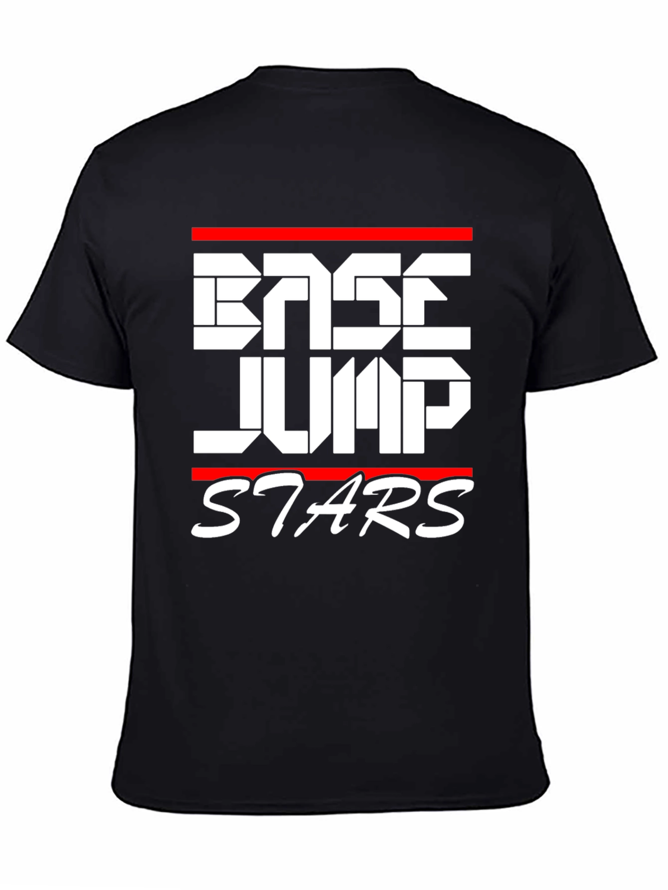 Base Jump Stars Graphic T-Shirt | Mens Black Tee