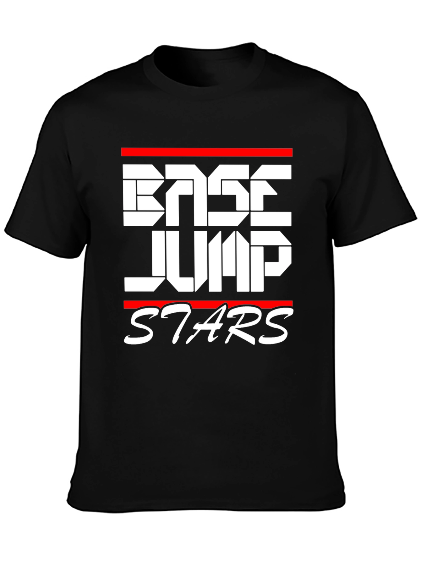 Base Jump Stars Graphic T-Shirt | Mens Black Tee