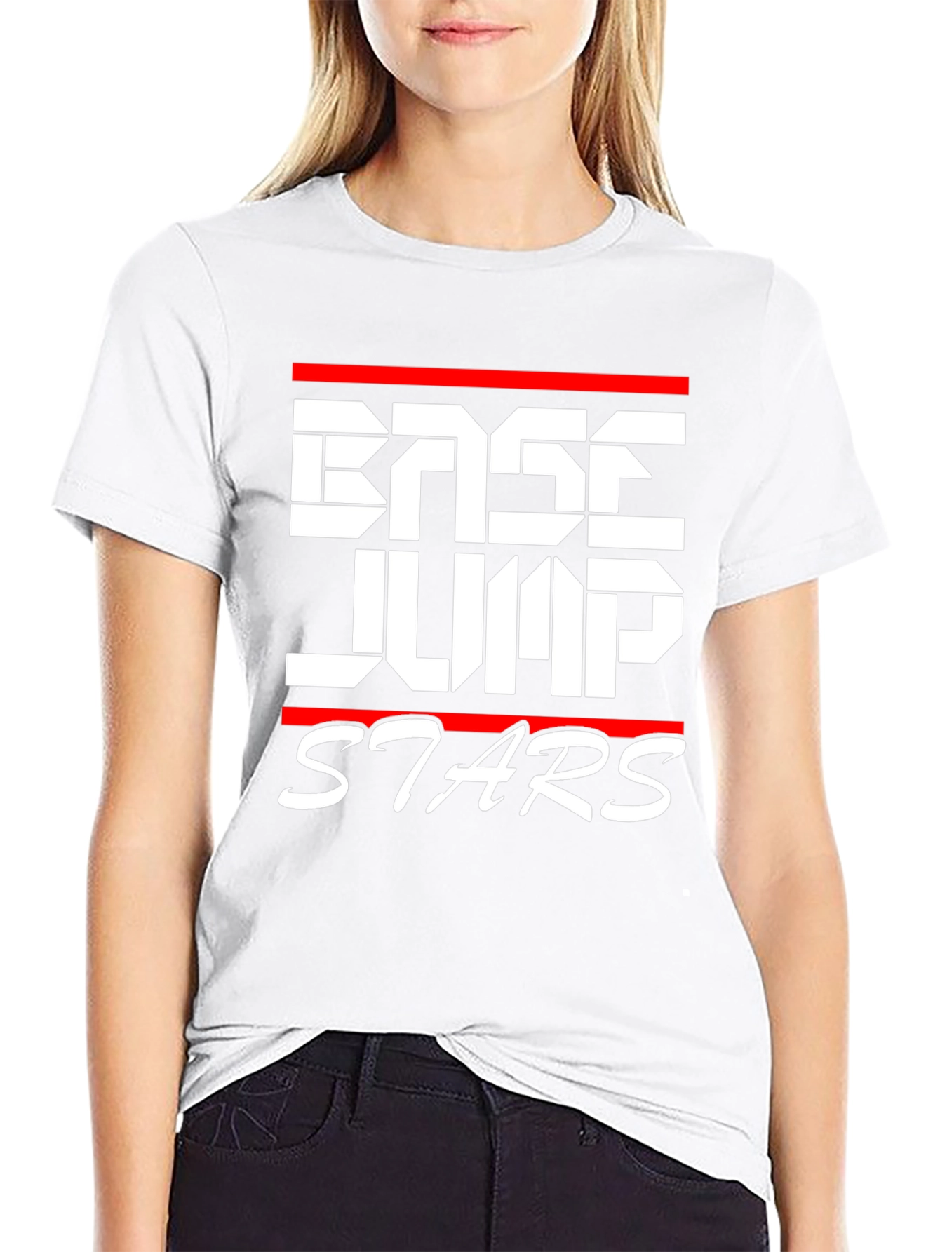 Base Jump Stars Graphic T-Shirt | Mens Black Tee