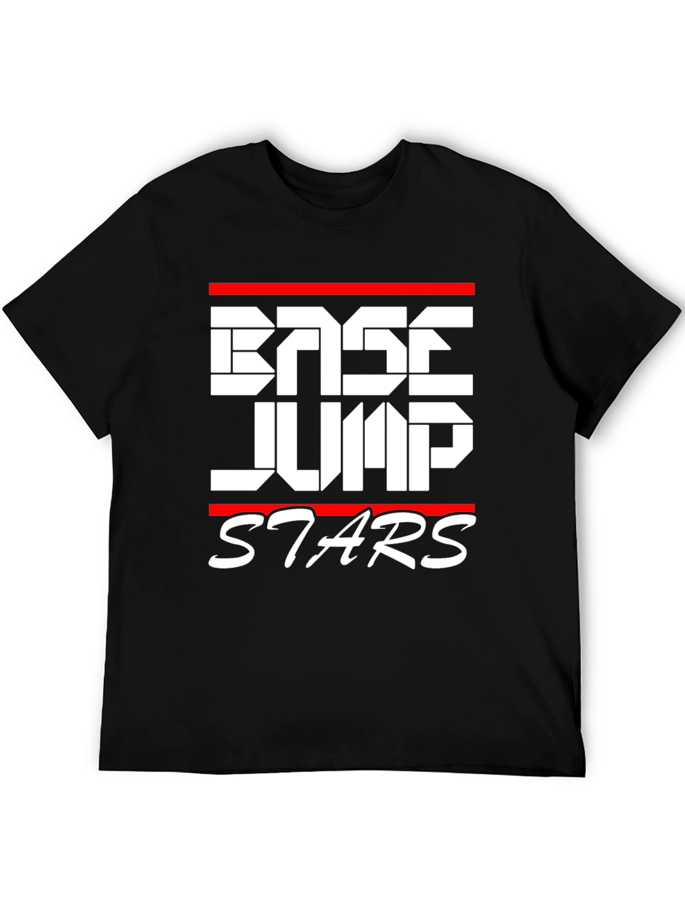 Base Jump Stars Graphic T-Shirt | Mens Black Tee