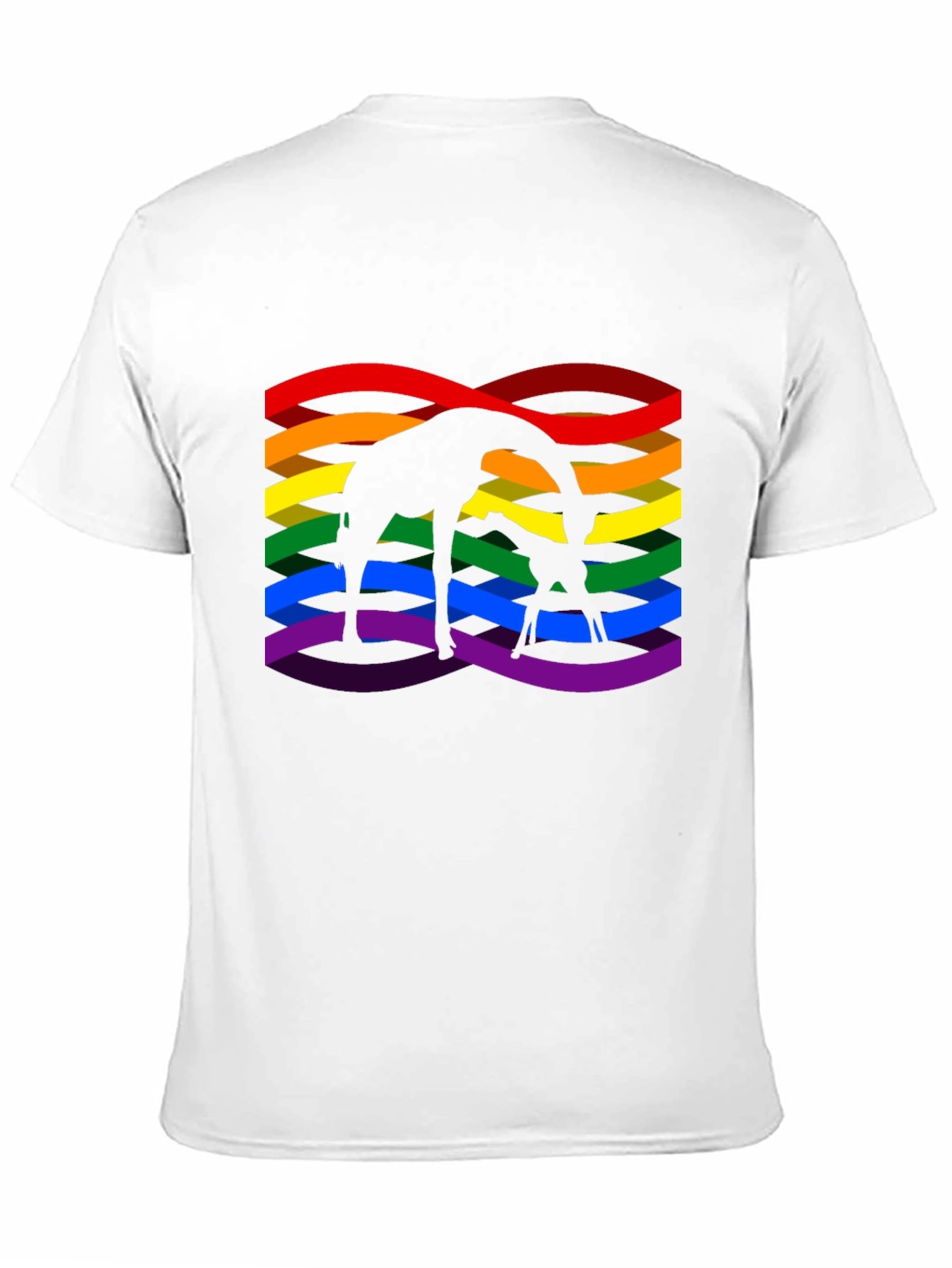 Giraffe Rainbow Pride Graphic T-Shirt