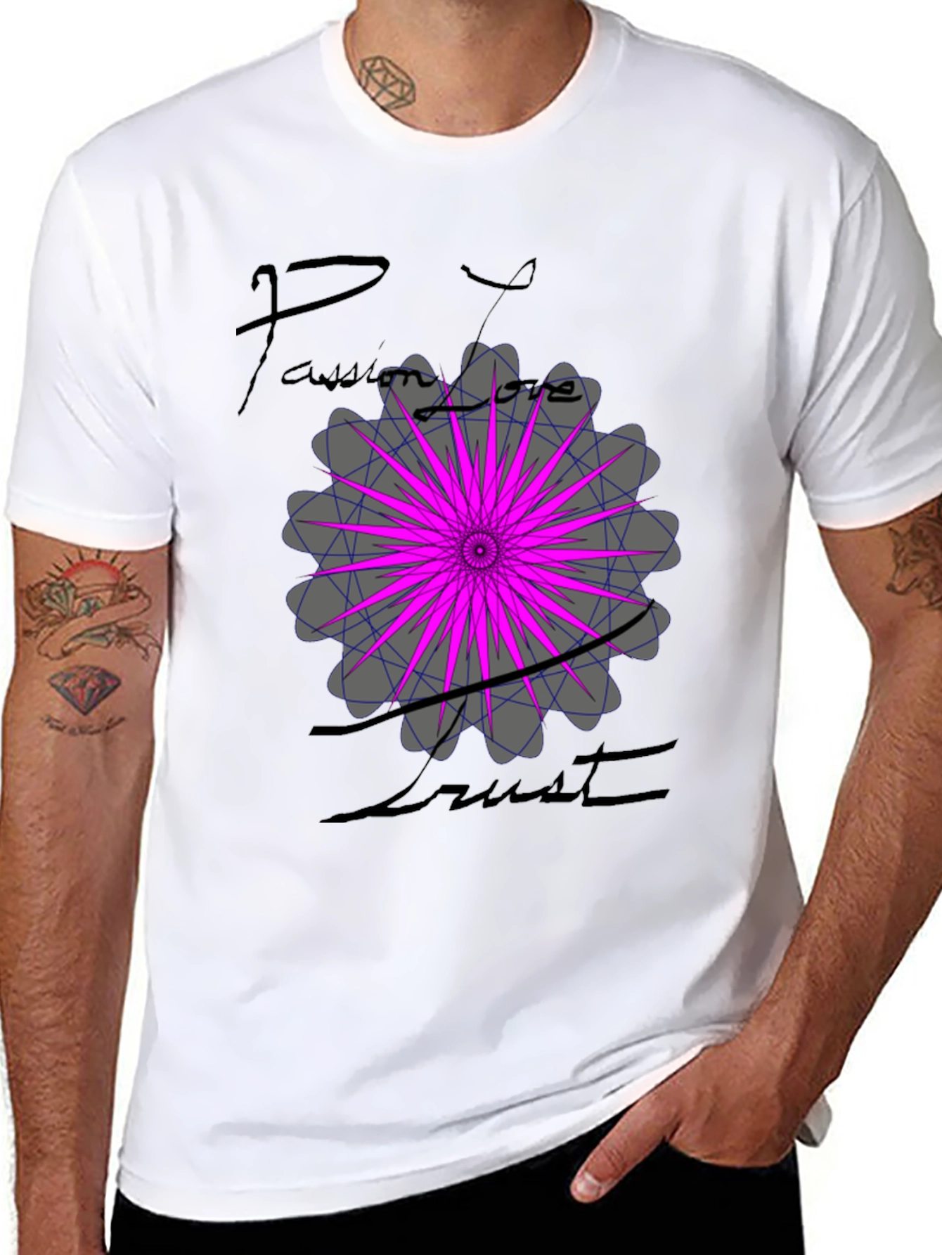 Passion Love Trust Graphic Tee - Black