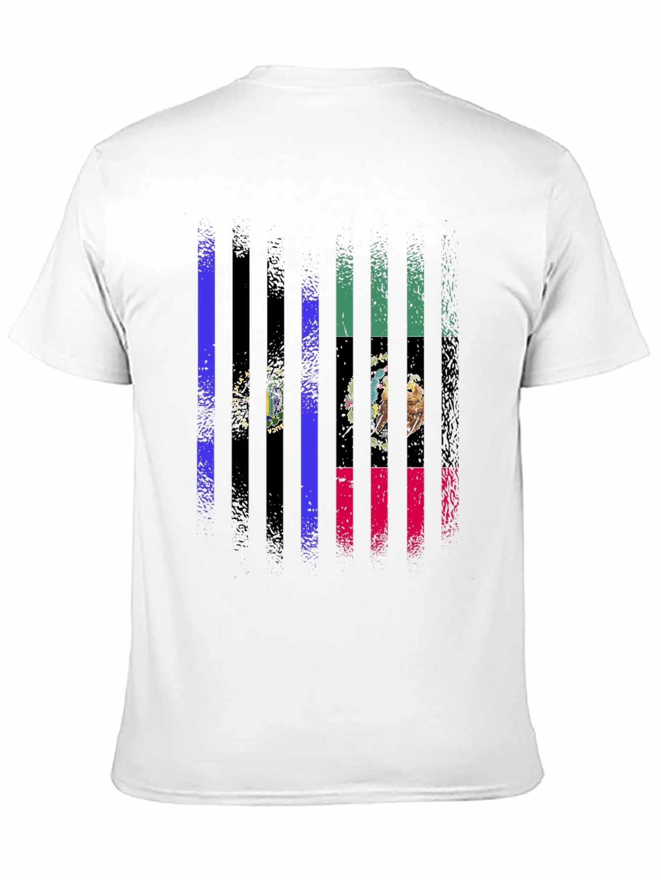 Distressed State Flag Graphic Tee - Black Cotton