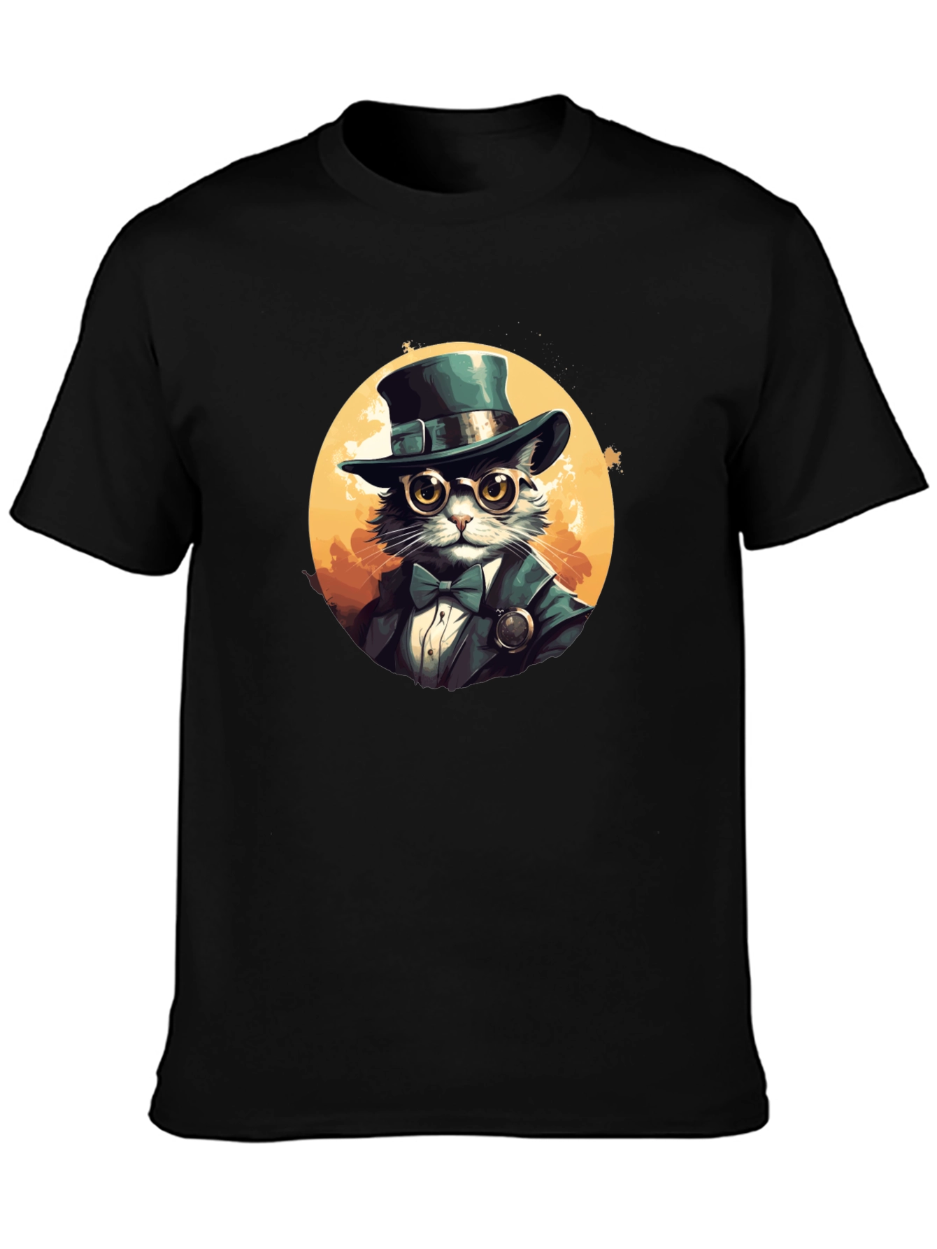Steampunk Cat Top Hat T-Shirt