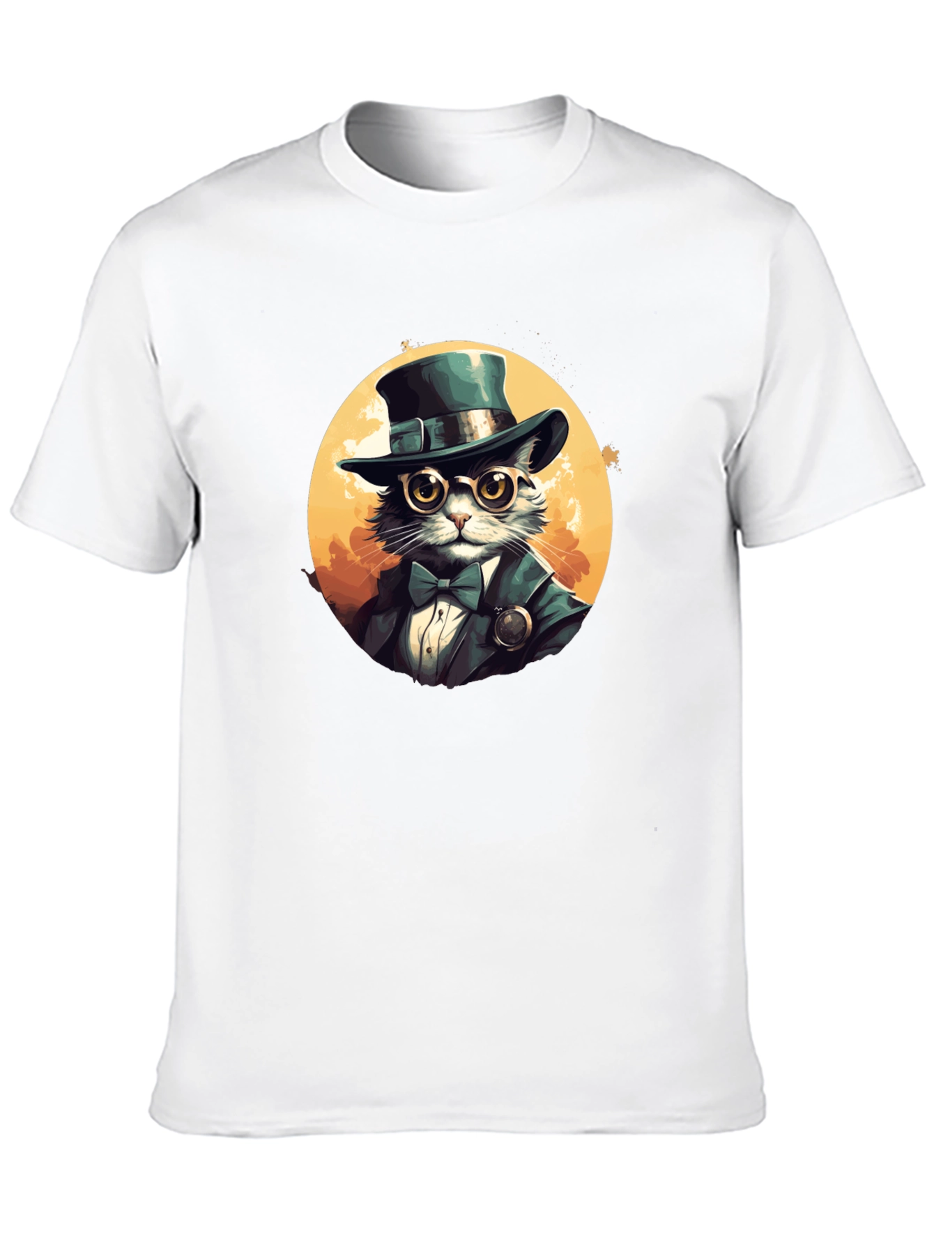 Steampunk Cat Top Hat T-Shirt