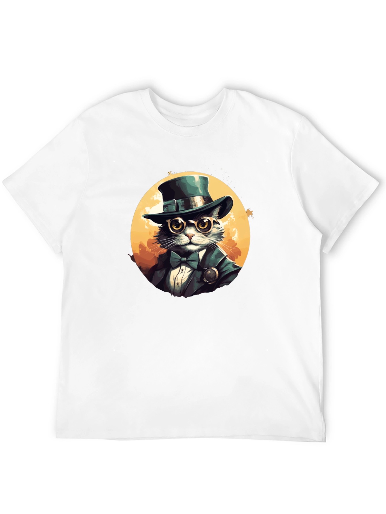 Steampunk Cat Top Hat T-Shirt