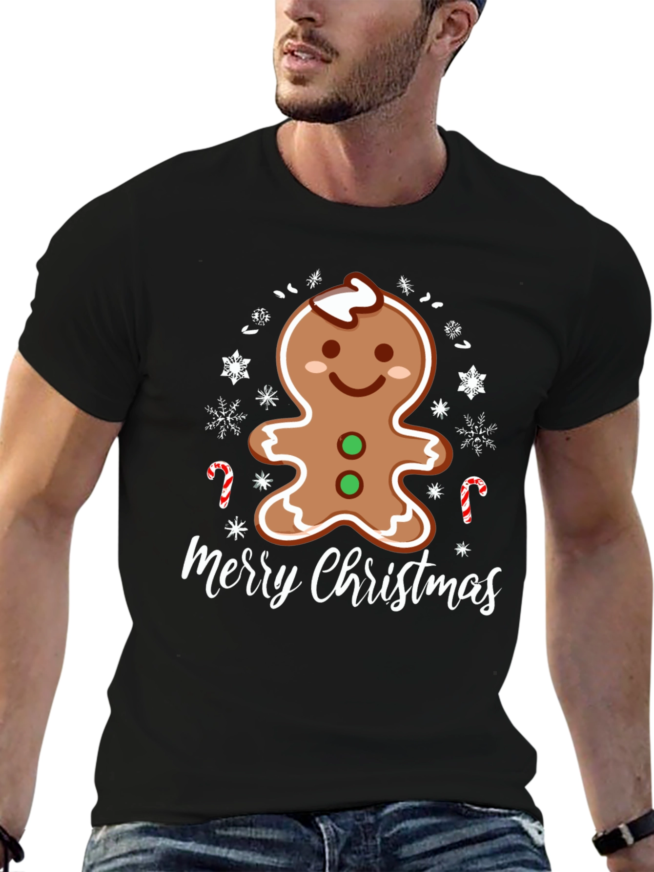 Merry Christmas Gingerbread Man Holiday T-Shirt