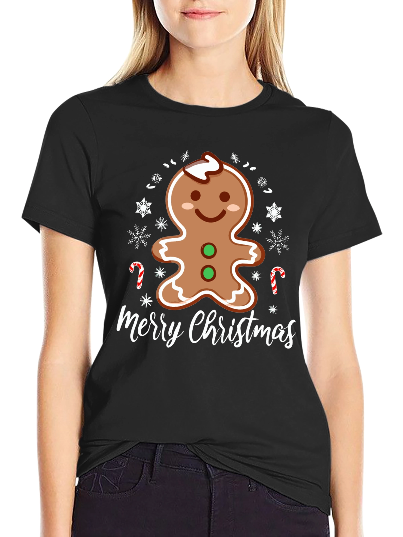 Merry Christmas Gingerbread Man Holiday T-Shirt