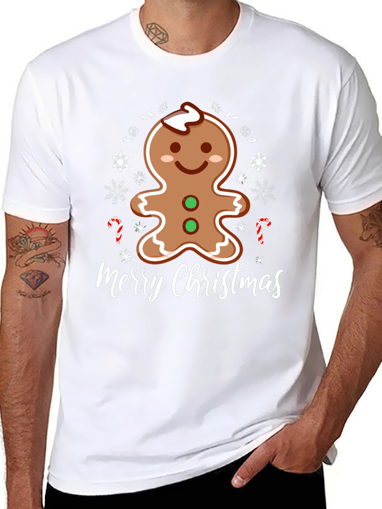 Merry Christmas Gingerbread Man Holiday T-Shirt