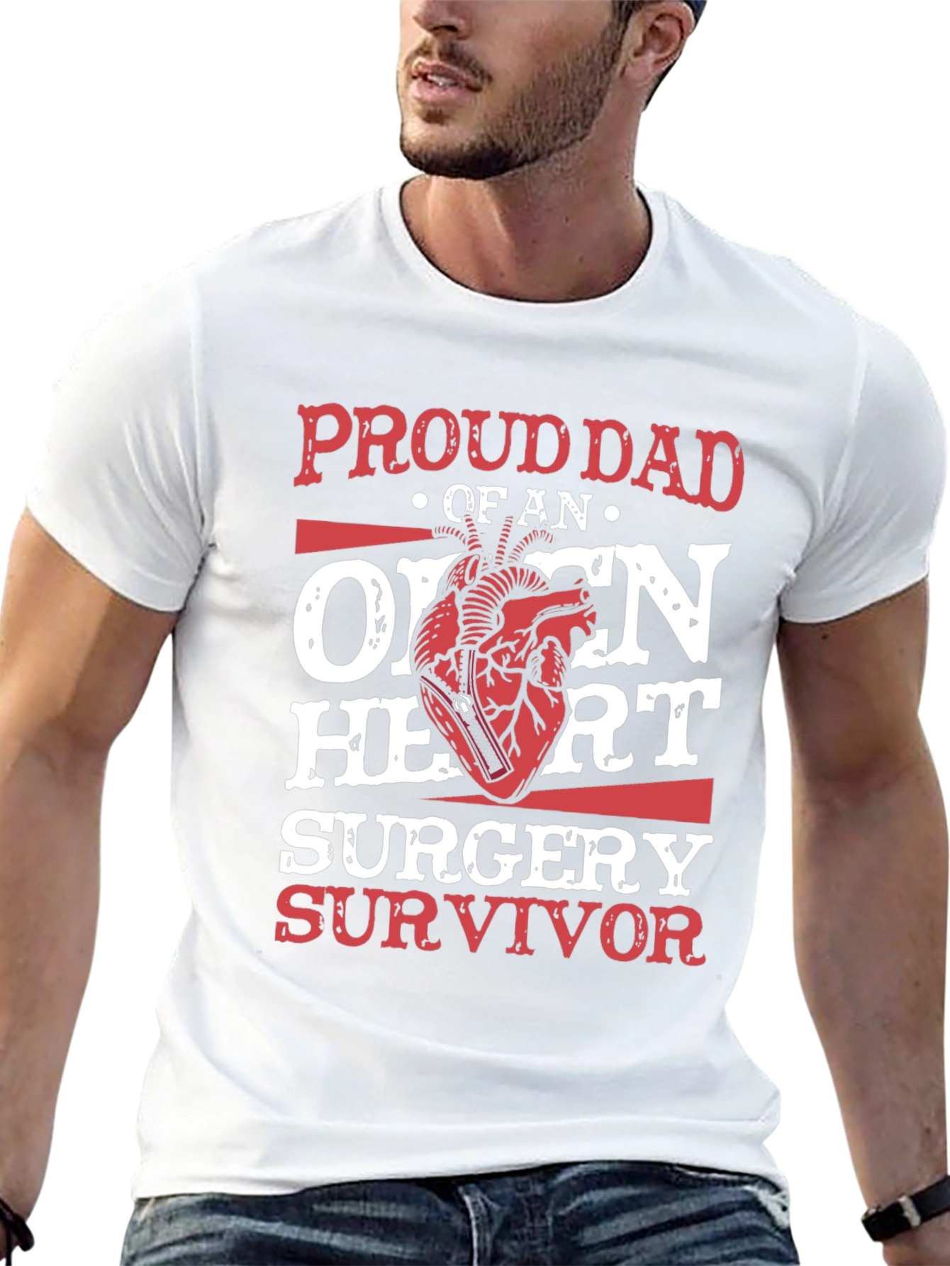 Proud Dad of Open Heart Surgery Survivor T-Shirt
