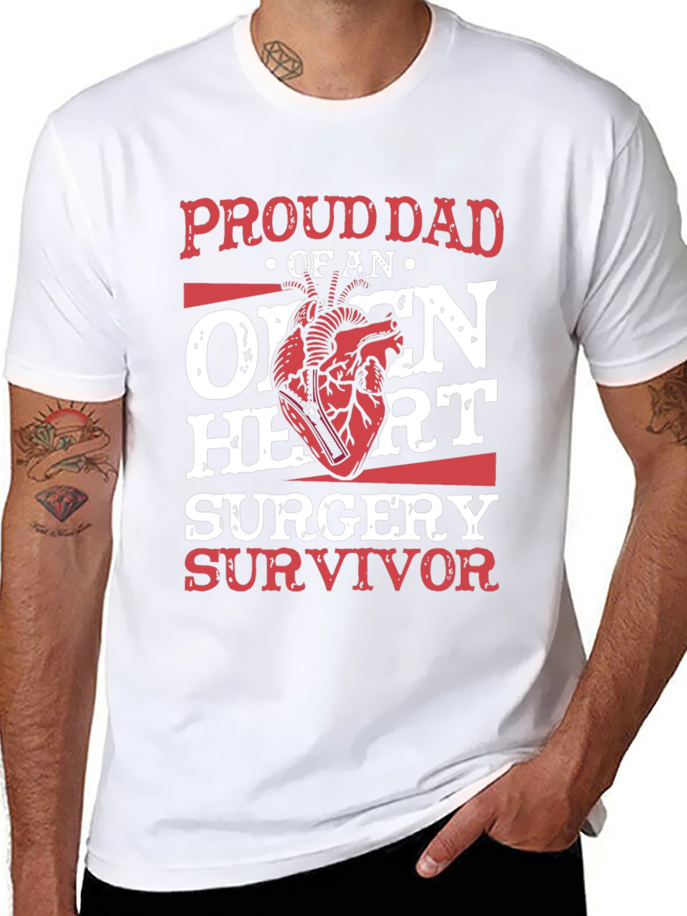 Proud Dad of Open Heart Surgery Survivor T-Shirt