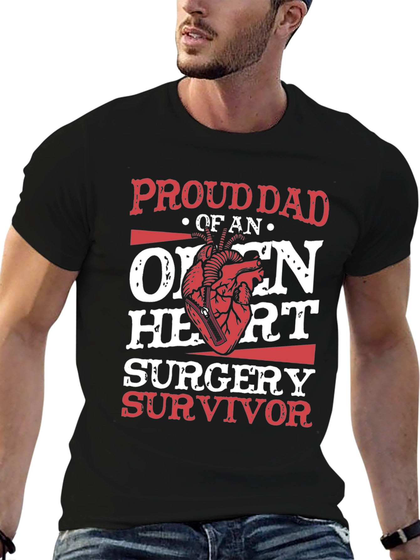 Proud Dad of Open Heart Surgery Survivor T-Shirt